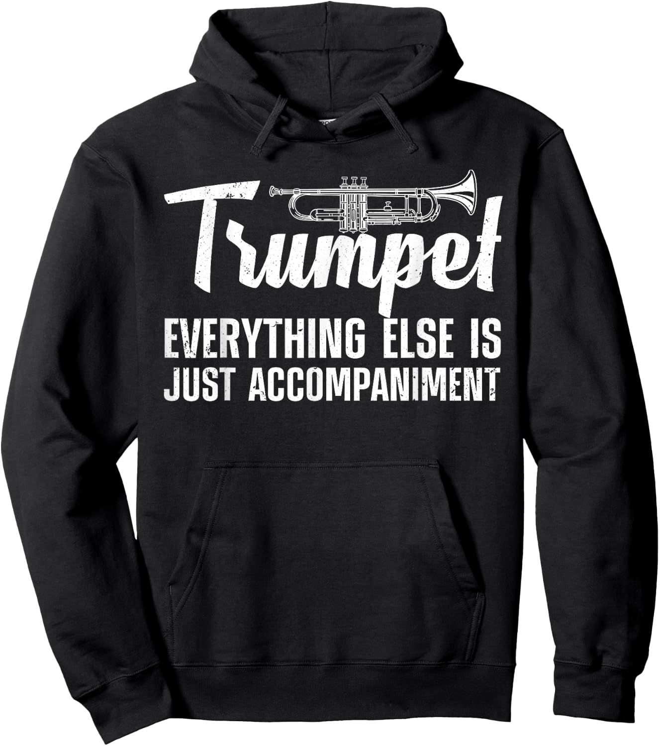 Funny Trumpet Design Women Trumpet Player Horn Lover Hoodie - Hoodie | Black