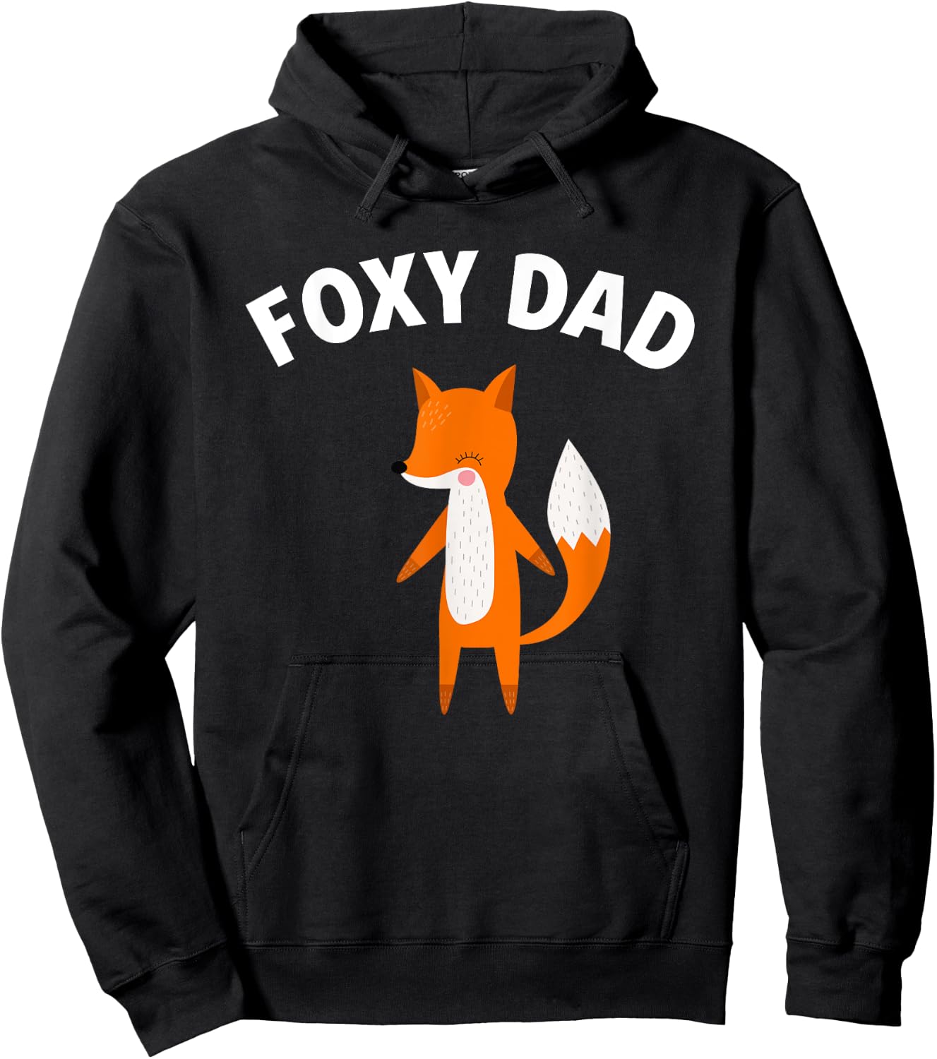 Foxy Dad Funny Father's Day Fox Pun Joke Hoodie - Hoodie | Black