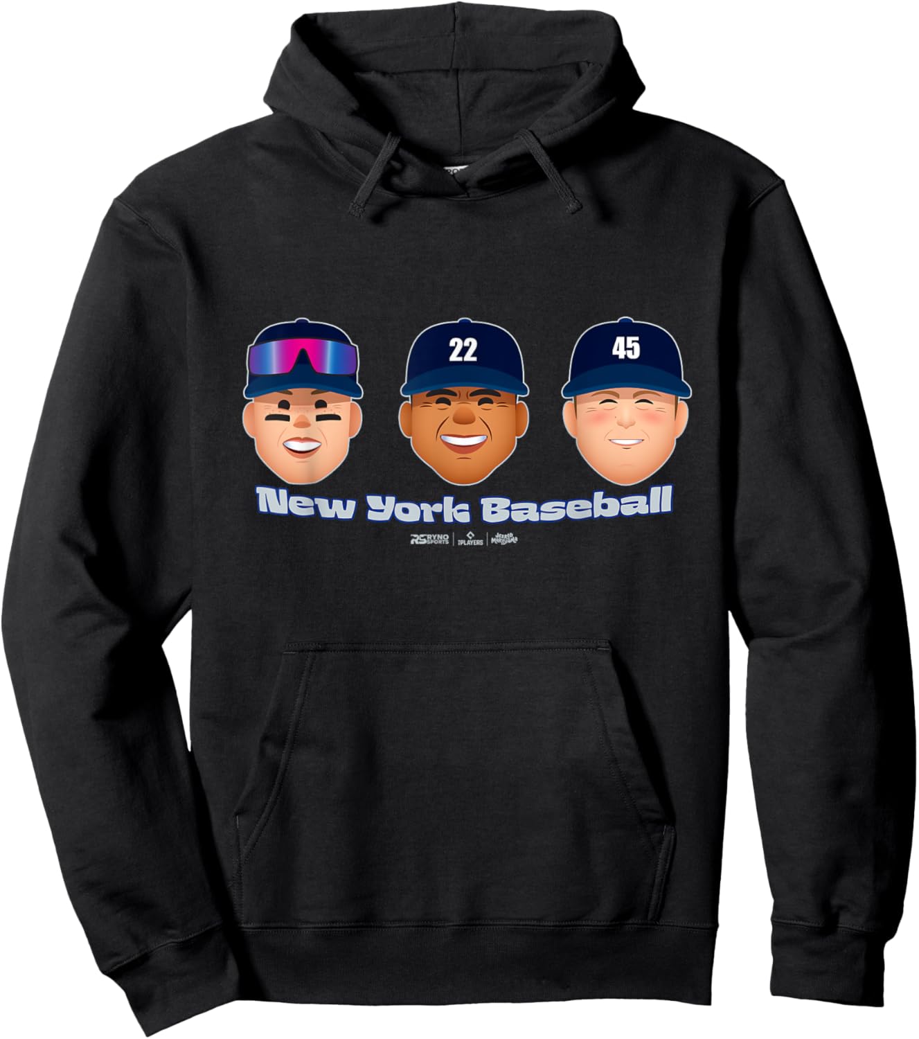 New York A Baseball Players Head Trio MLBPA Hoodie - Hoodie | Black