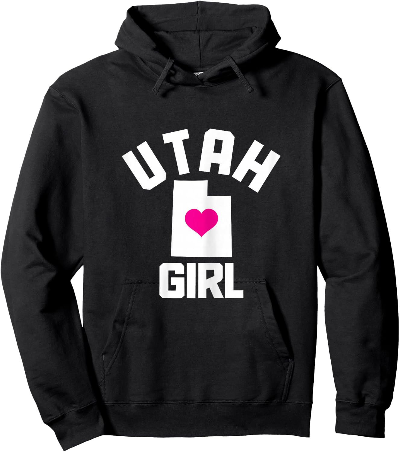 Utah Heart State Map Girl Hoodie - Hoodie | Black