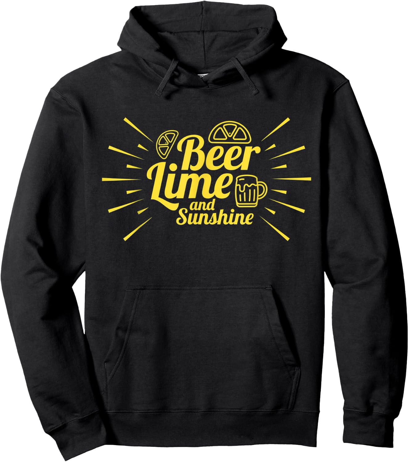 Beer Lime And Sunshine Funny Drinking Party Relaxation Gift Women Hoodie - Hoodie | Black