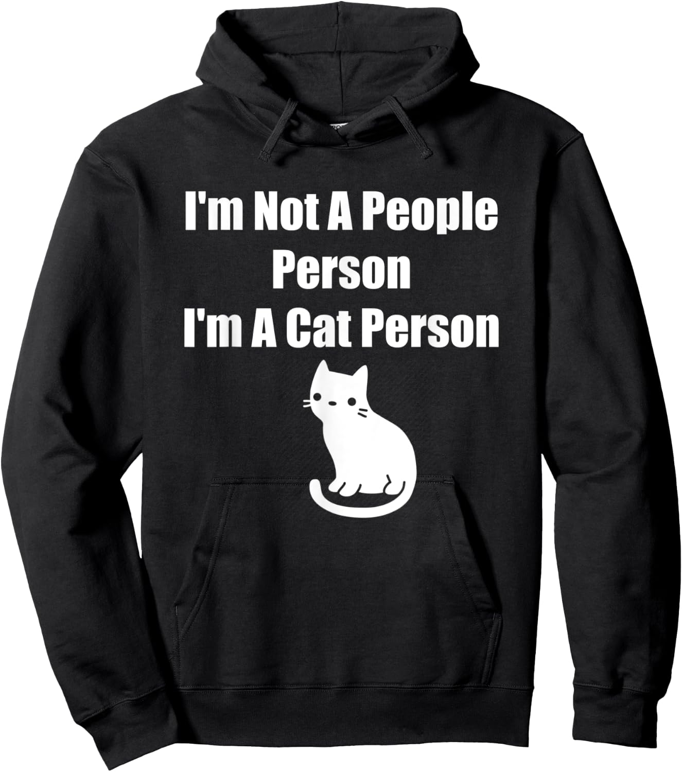 I'm Not A People Person I'm A Cat Person Hoodie - Hoodie | Black
