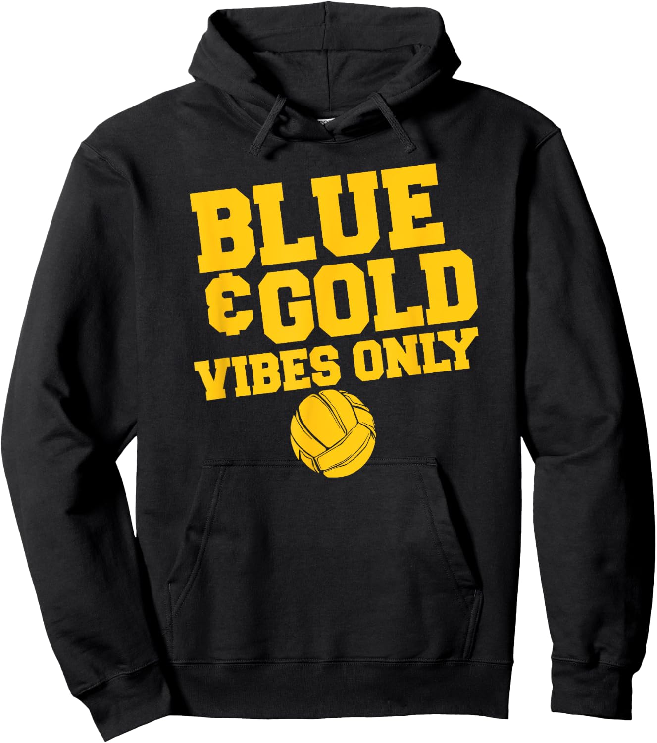 Blue Gold Game Day High School Volleyball Group Team Hoodie - Hoodie | Black