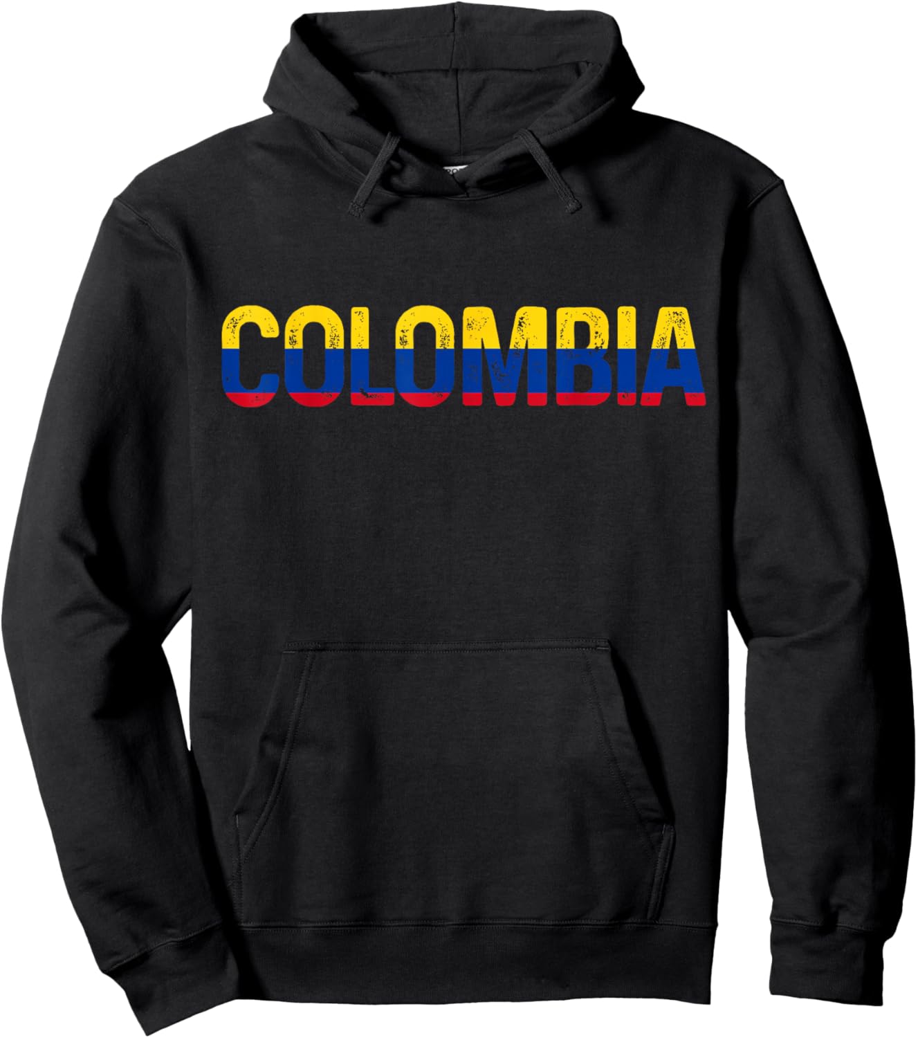 Colombia Flag Vintage Pride Hoodie - Hoodie | Black