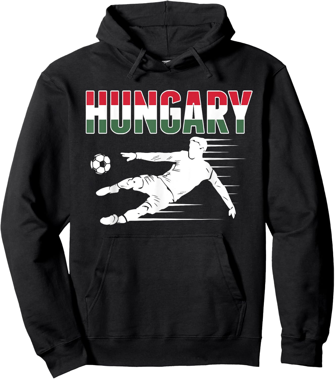 Hungary Soccer Fans Jersey - Hungarian Football Supporters Hoodie - Hoodie | Black
