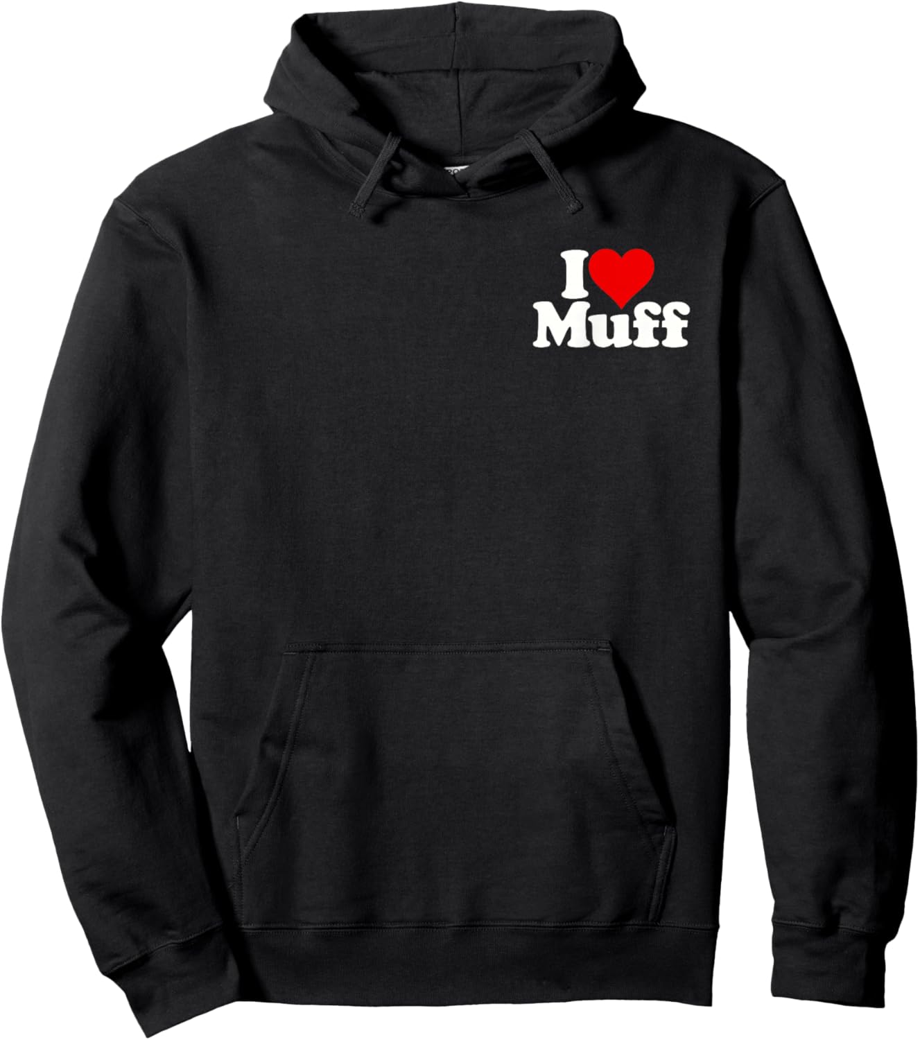 I Love Heart Muff Hoodie - Hoodie | Black