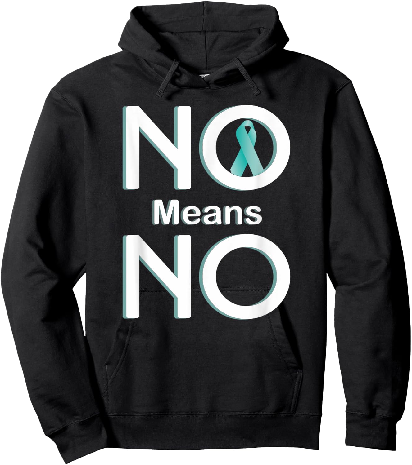 No Means No Sexual Assault Awareness Month Hoodie - Hoodie | Black