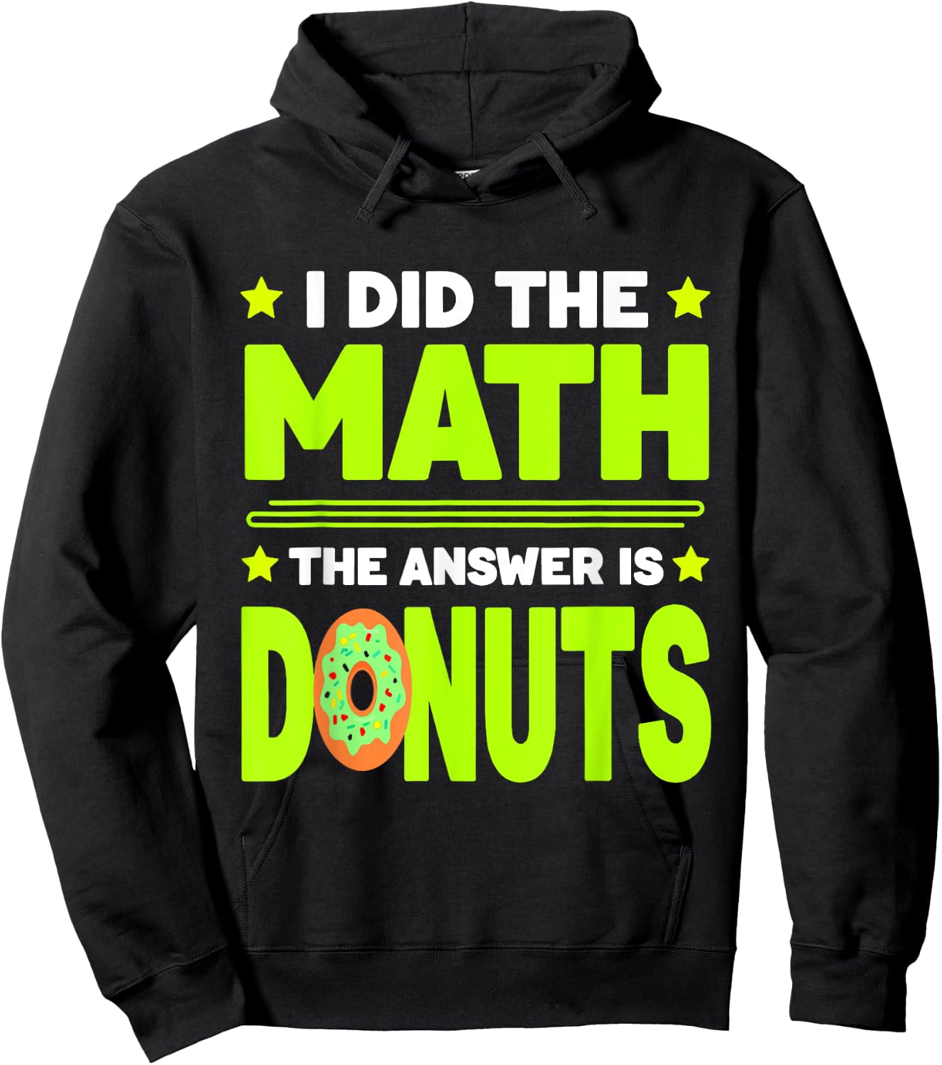 Donut Funny Doughnut Fried Dough Sweet Snack Dessert Hoodie - Hoodie | Black
