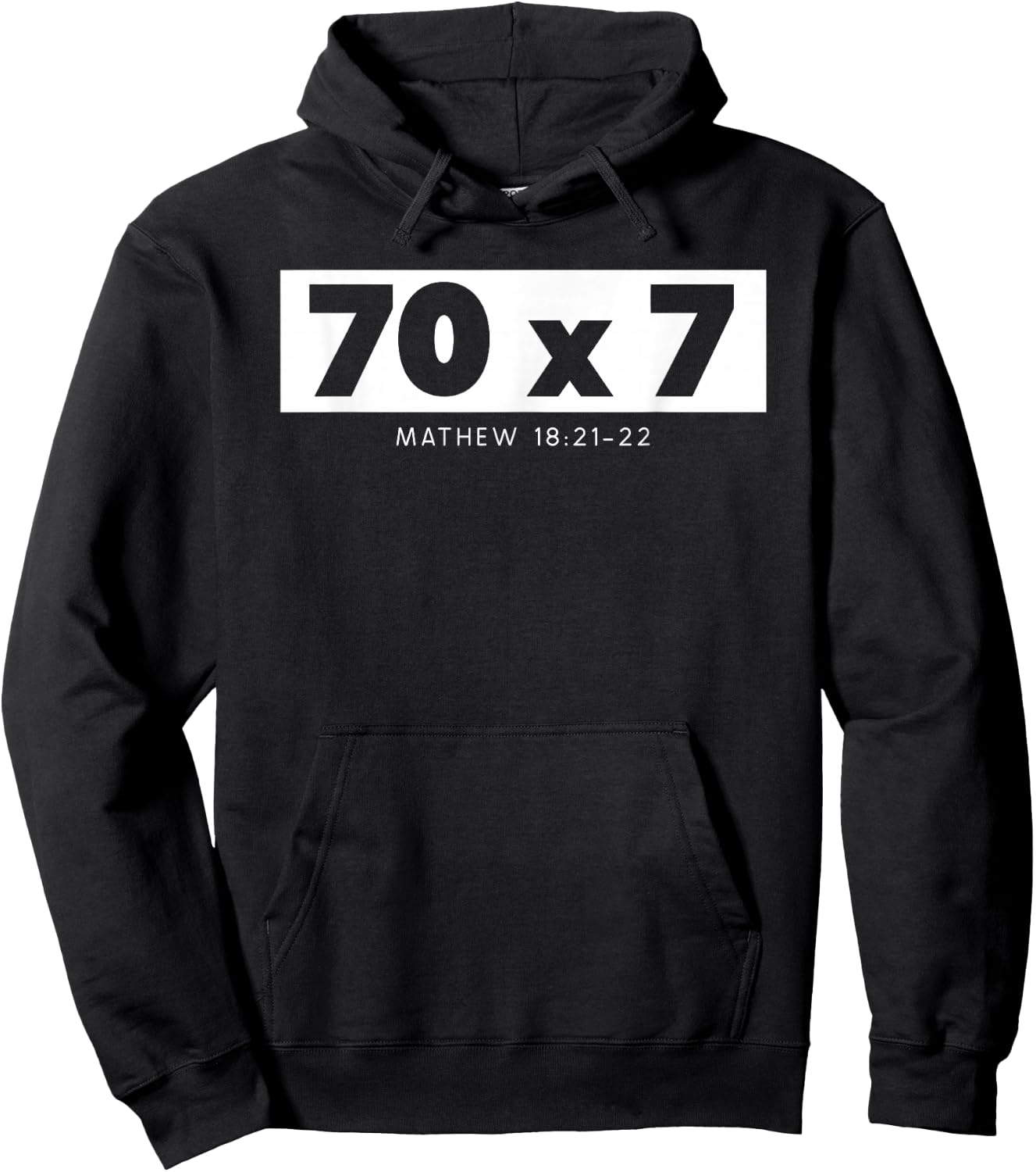Forgiveness 70 x 7 Times Seventy Times Jesus Matthew 18:22 Hoodie - Hoodie | Black