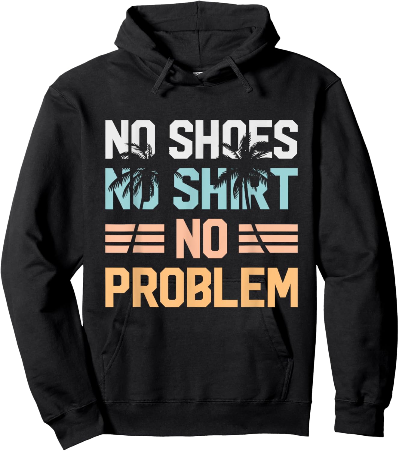 No Shoes Shirt No Problem Coconut Tree Country Music Hoodie - Hoodie | Black