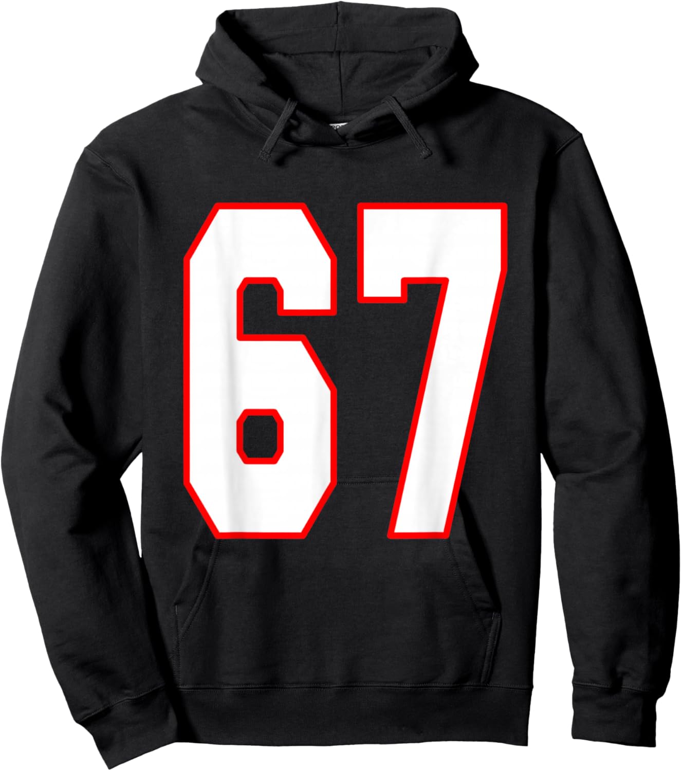 Number 67 American Football Hoodie - Hoodie | Black