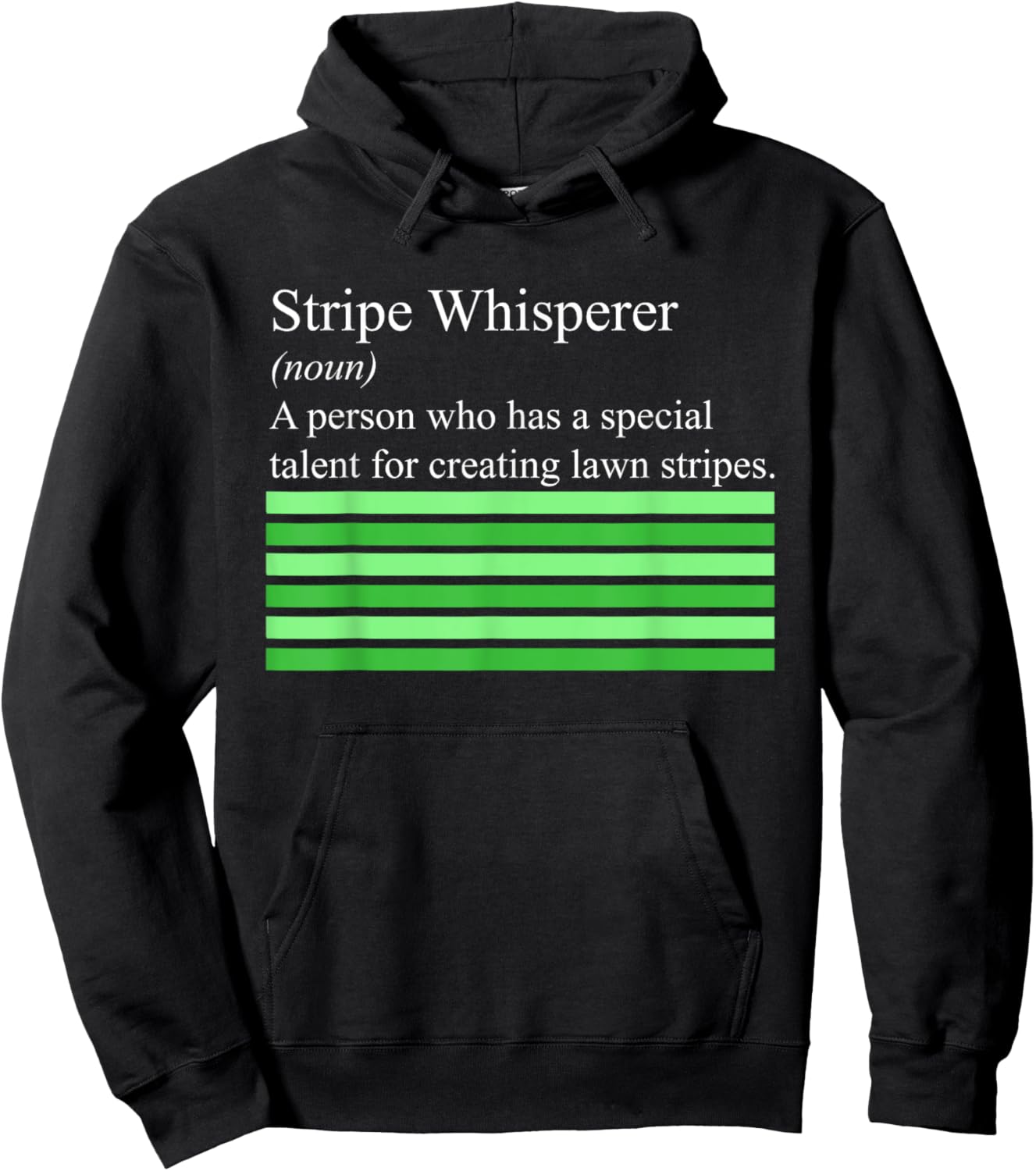 Stripe Whisperer Funny Lawn Mower Stripes Garden Mow Lovers Hoodie - Hoodie | Black