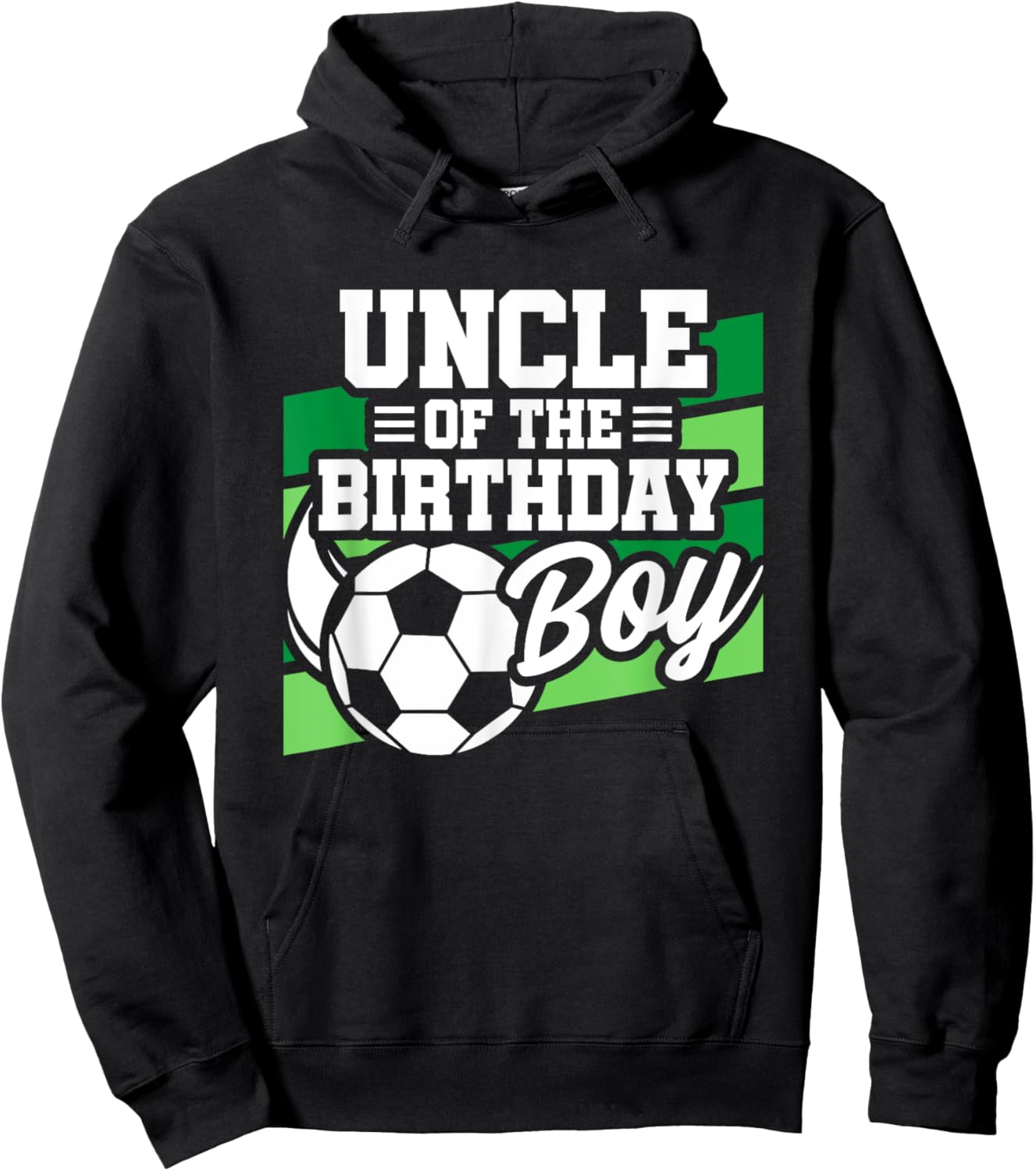 Soccer Birthday - Birthday Uncle - Boys Soccer Birthday Hoodie - Hoodie | Black