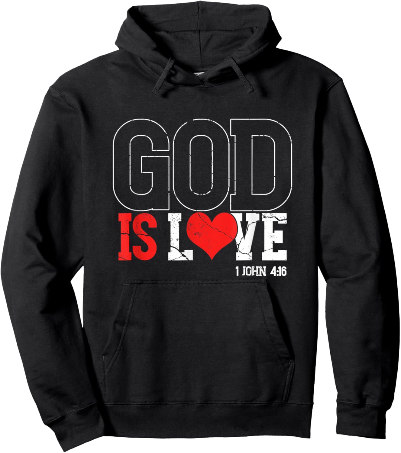 God Is Love | Religion Church Faith | Believer Hoodie - Hoodie | Black