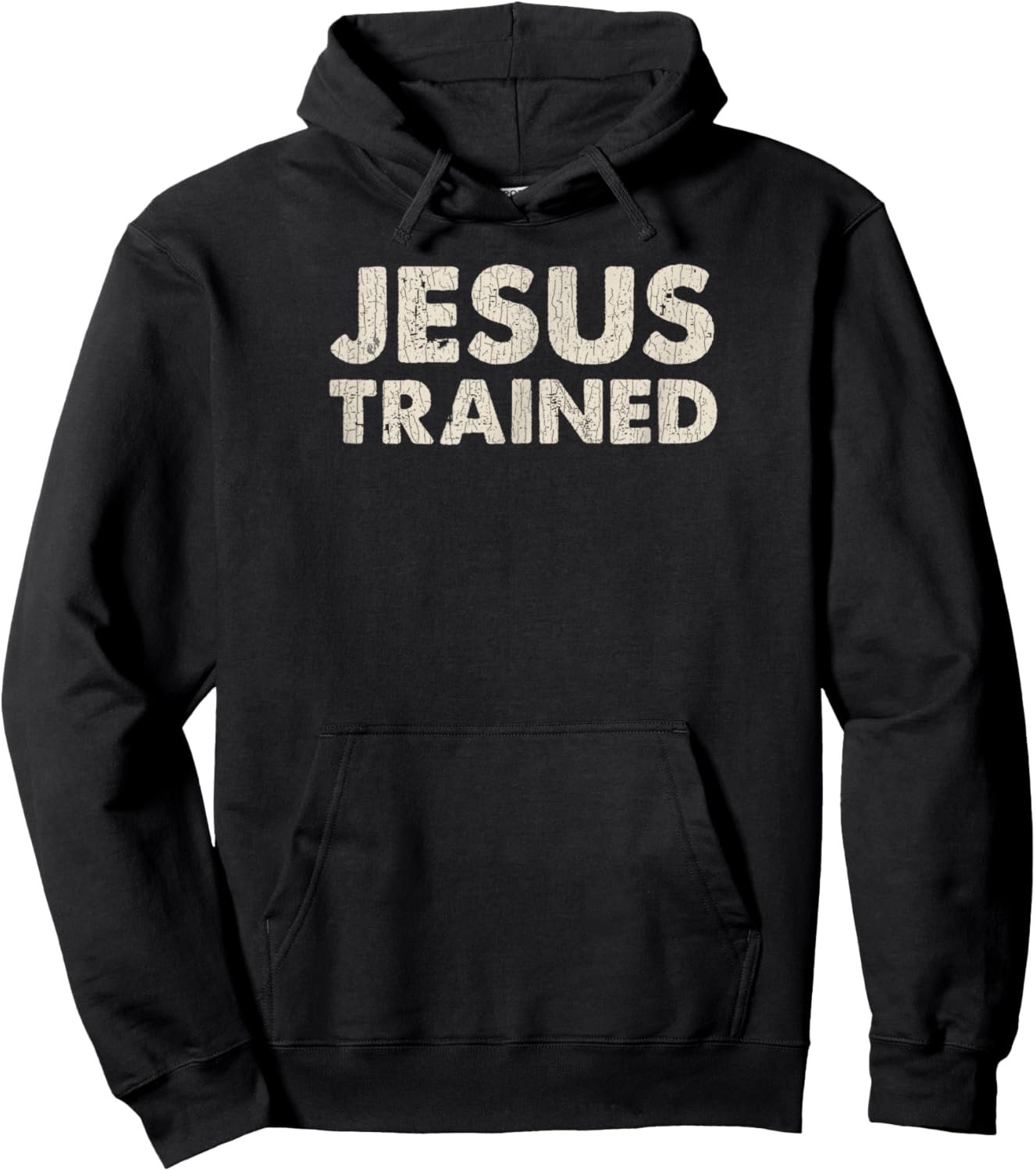 Vintage Retro Jesus Trained Wrestling Hoodie - Hoodie | Black