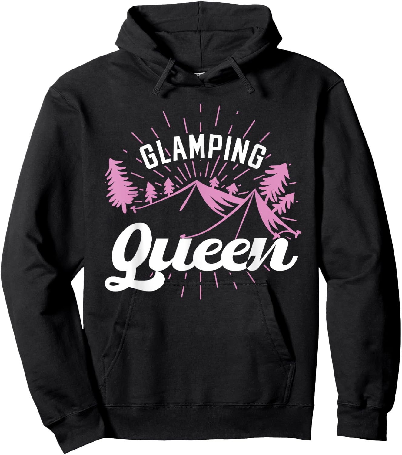 Glamping Queen Camping Hoodie - Hoodie | Black
