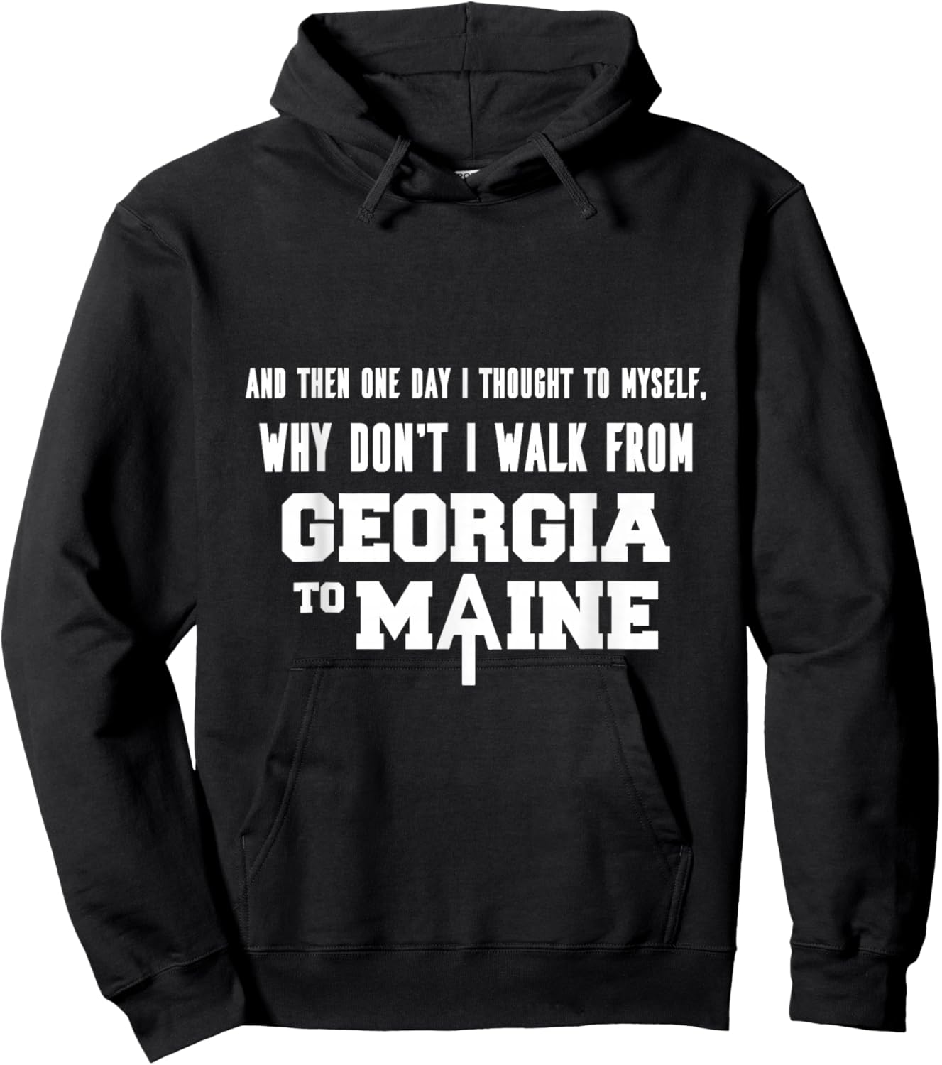 Appalachian Trail Souvenir Map Hiking Appalachia Hoodie - Hoodie | Black