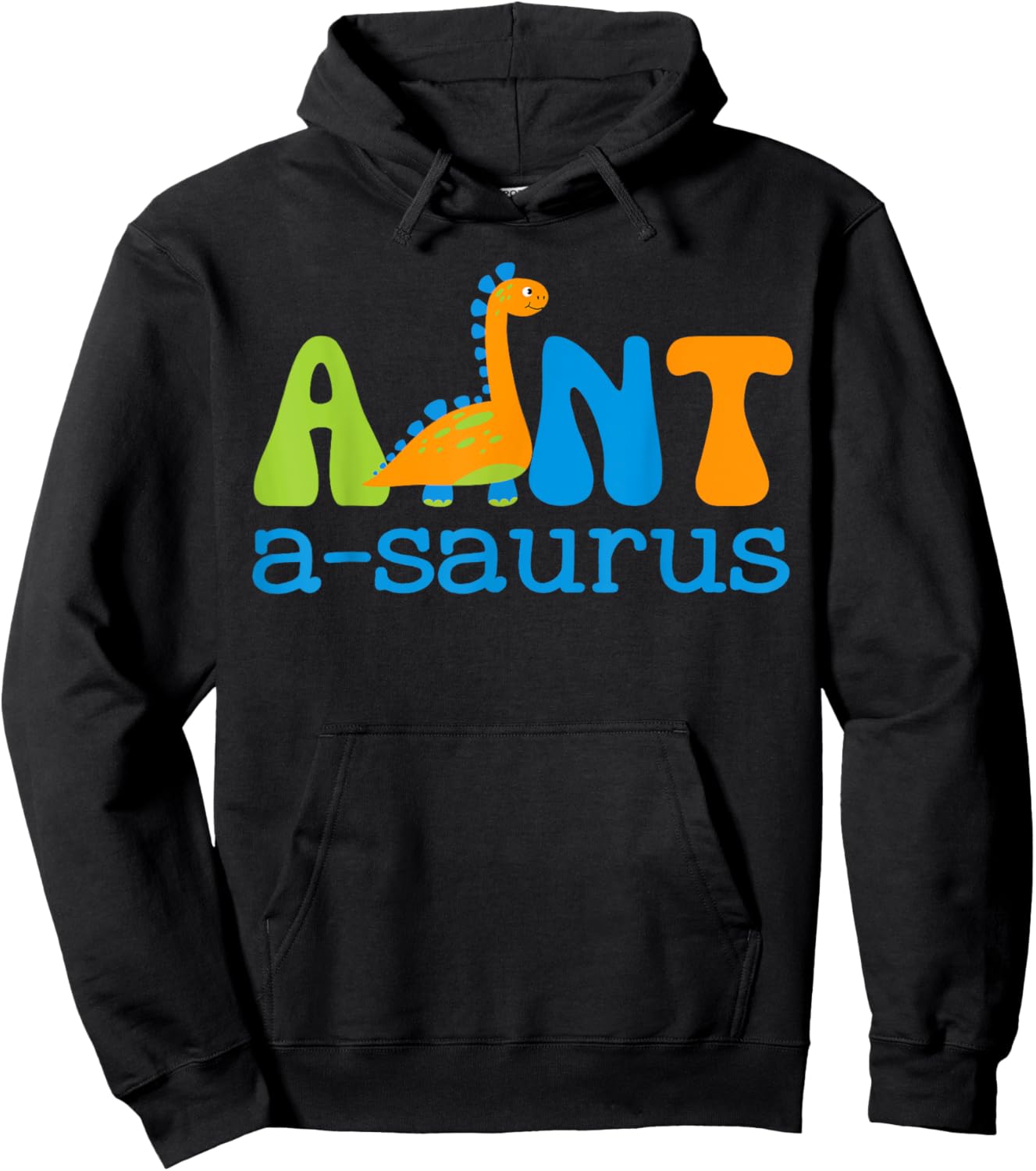 Auntsaurus T Rex Dinosaur Aunt Saurus Family Matching Hoodie - Hoodie | Black