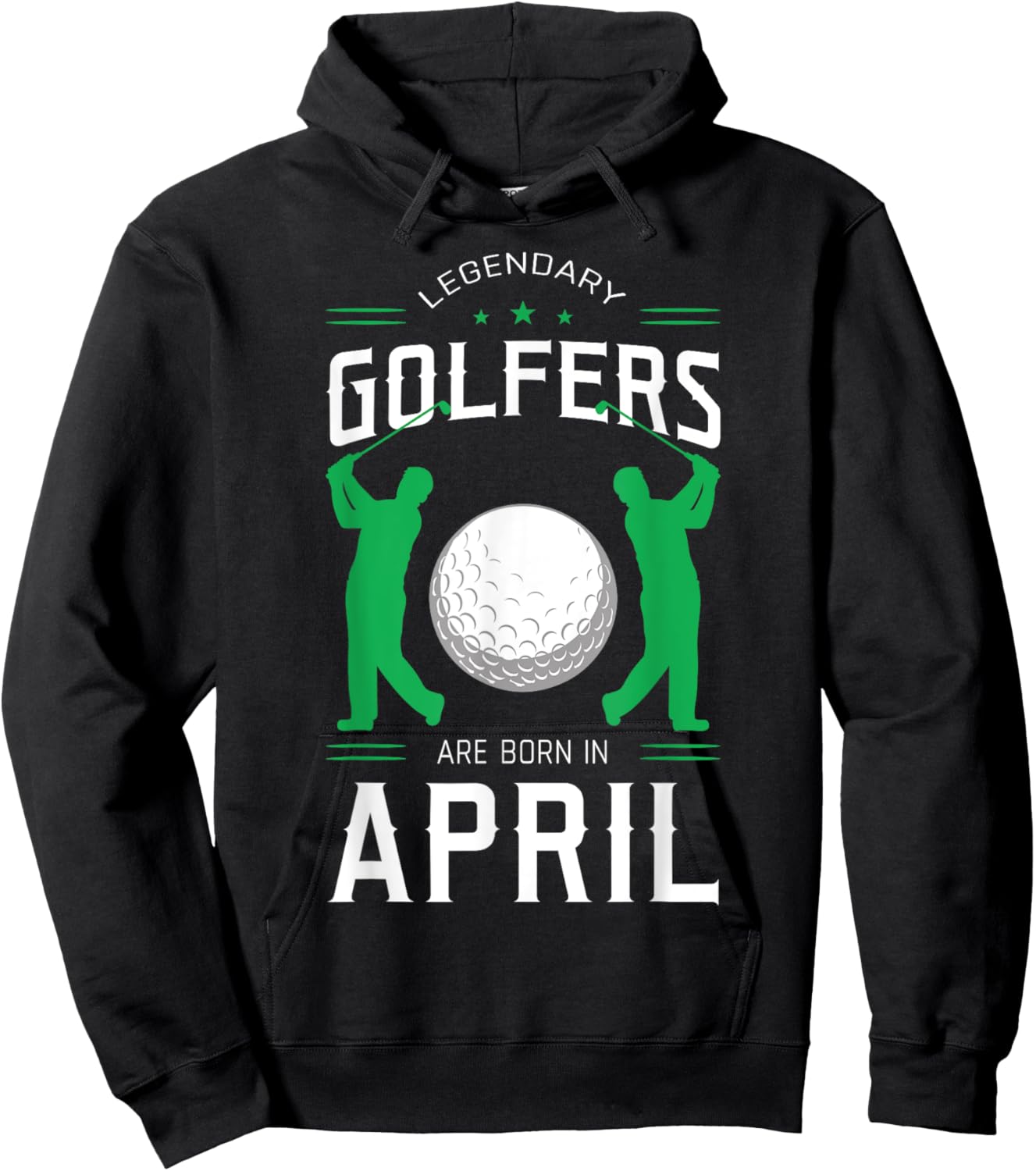 Legendary Golfers Are Born In April Birthday Party Sport Hoodie - Hoodie | Black