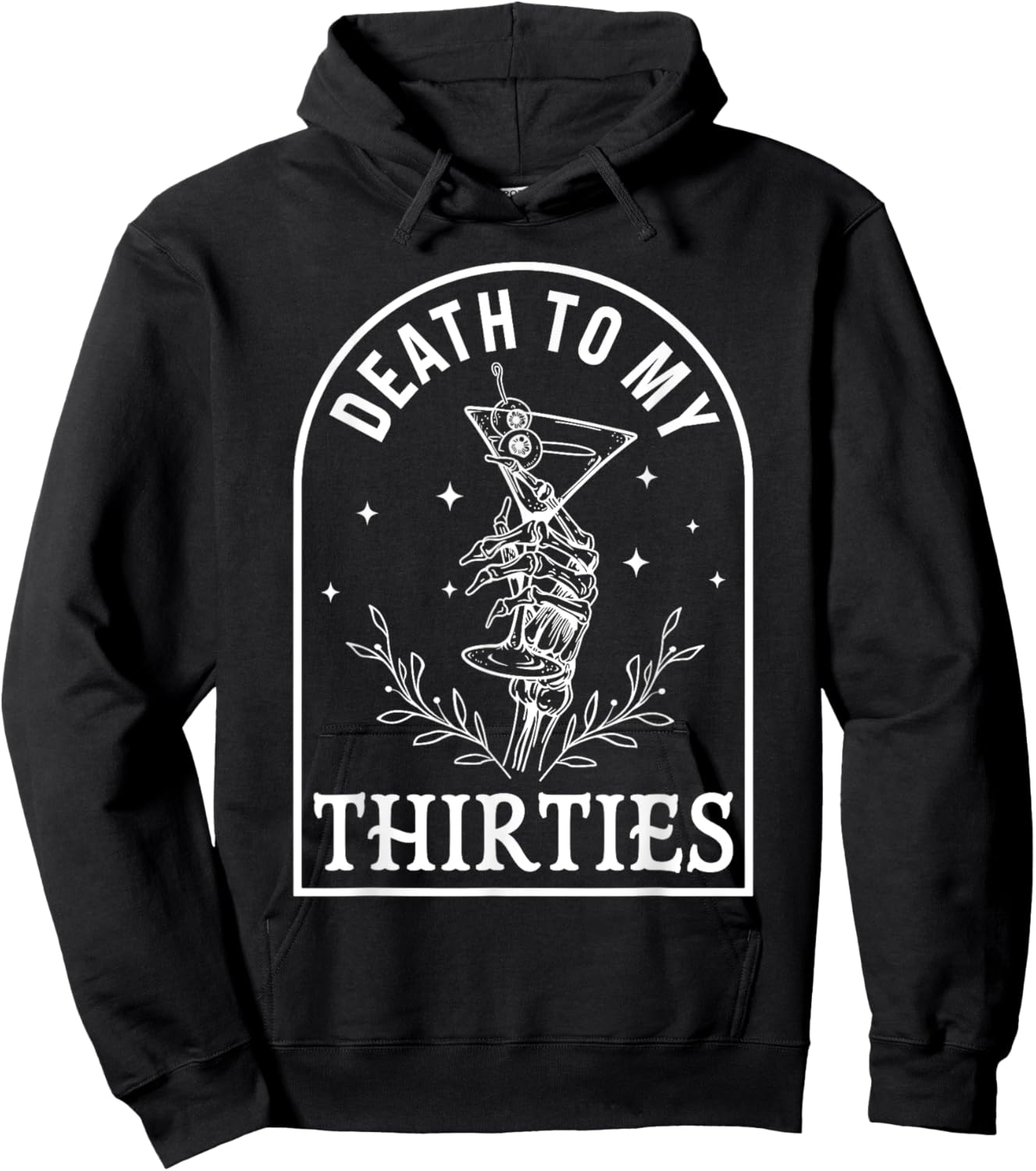 Death To My Thirties 40th Birthday Gothic Halloween Party Hoodie - Hoodie | Black