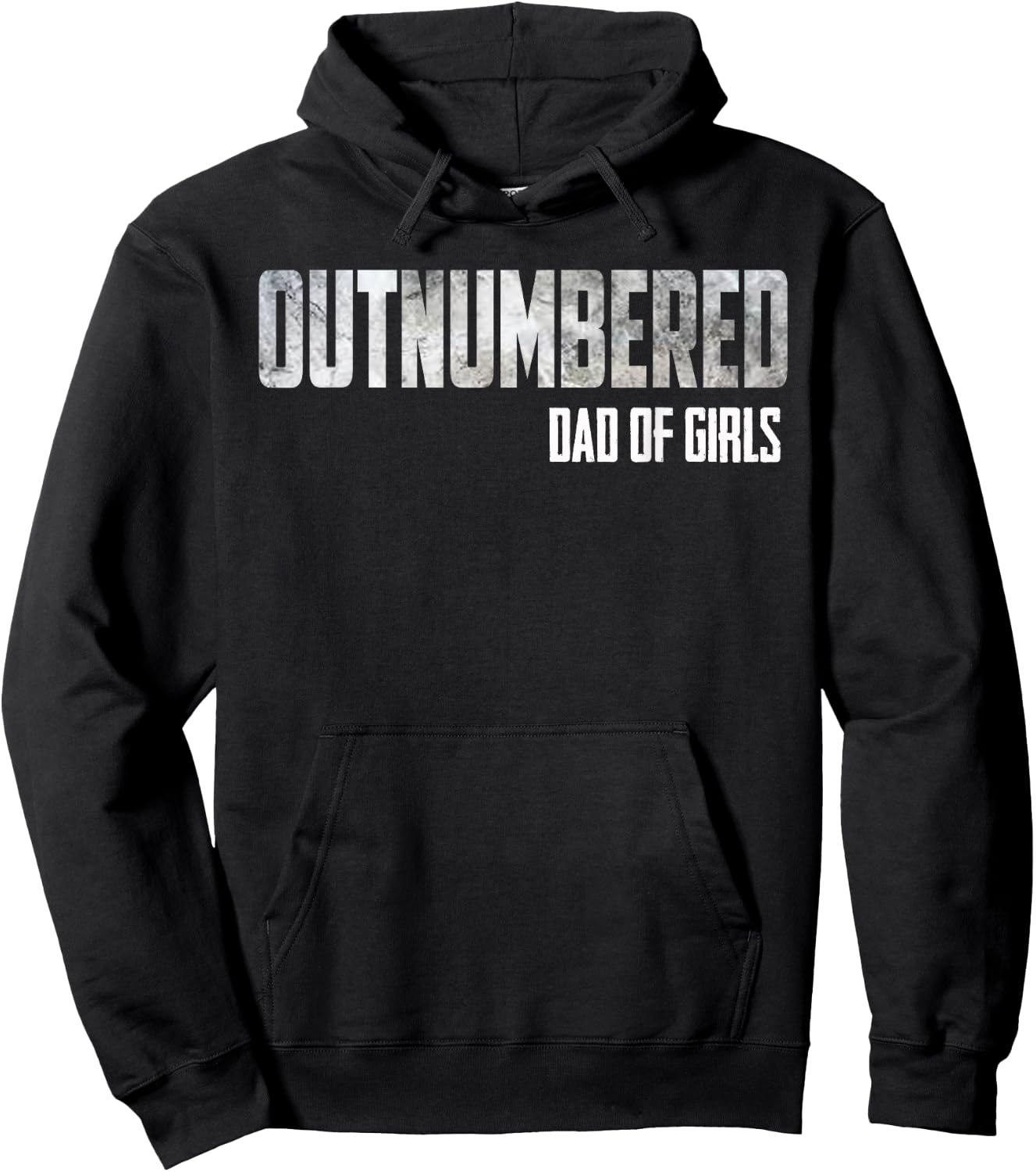 Outnumbered Dad of Girls Shirt for Dads with Girls Hoodie - Hoodie | Black