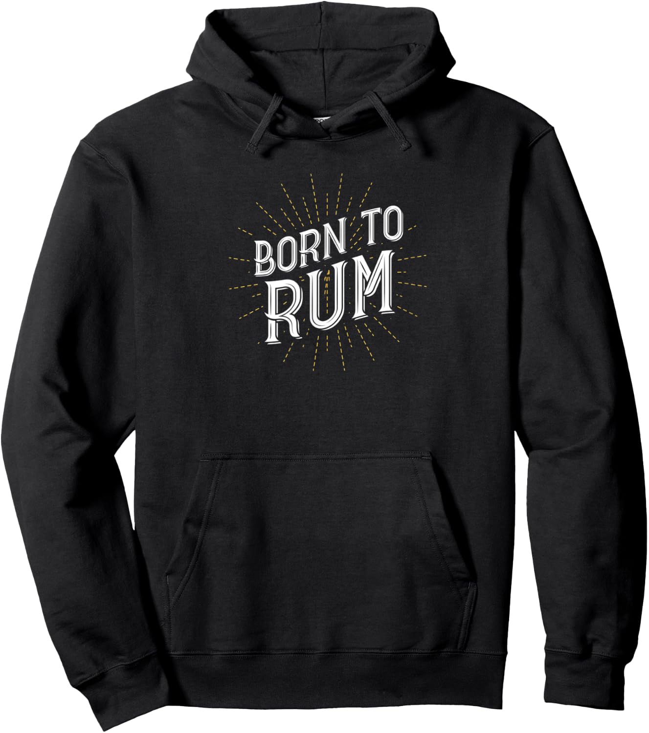 Born to Rum Funny Drinking Funny Slogan Drinking Apparel Hoodie - Hoodie | Black