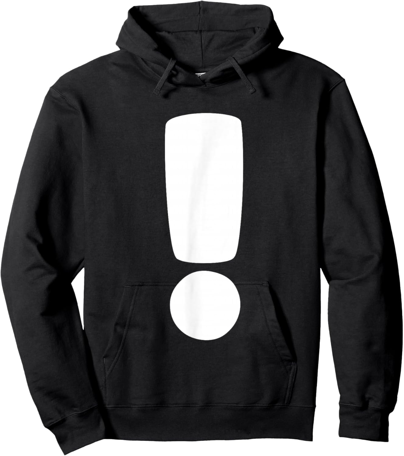 Exclamation Mark Costume Fancy Dress Partner Duo Carnival Quiz Hoodie - Hoodie | Black