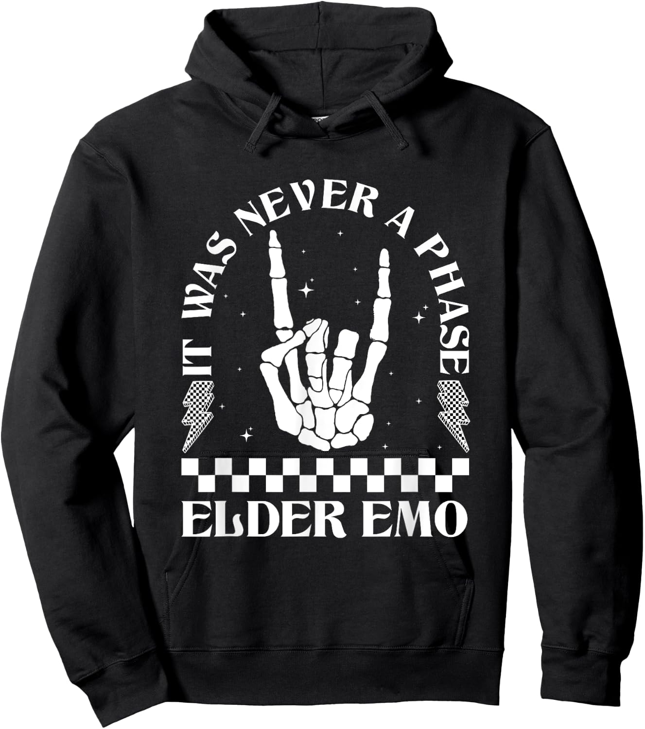 Vintage Elder Emo Club It was Never A Phase Goth Emo Music Hoodie - Hoodie | Black
