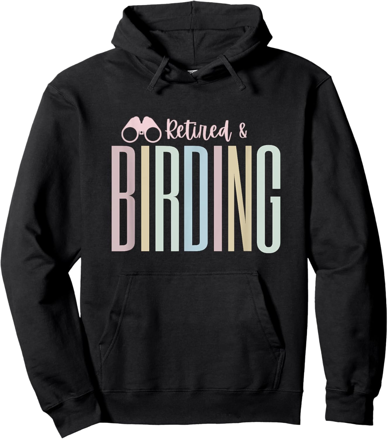 Retirement Bird Watching & Binoculars - Tops, & Gear Hoodie - Hoodie | Black