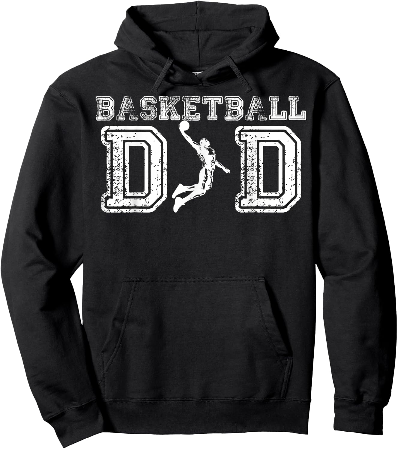 Basketball Dad Fathers Day Gift Daddy Papa Father Hoodie - Hoodie | Black