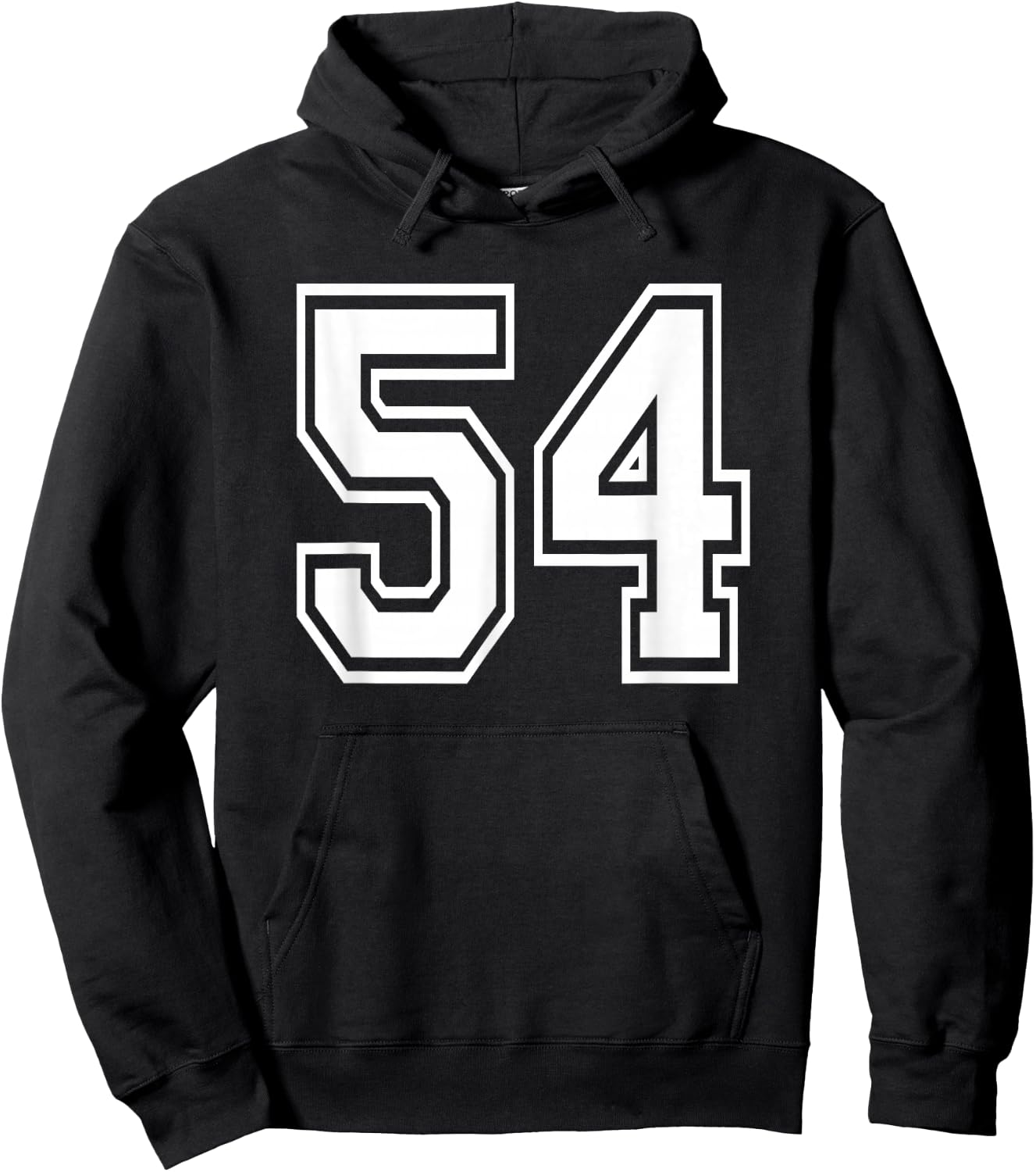 Number 54 Birthday Gift Sports Player Team Numbered Jersey Hoodie - Hoodie | Black