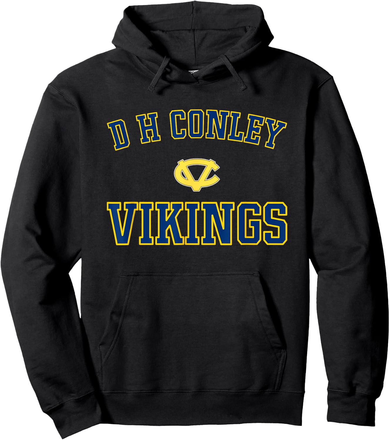D H Conley Vikings Logo Varsity HS Hoodie - Hoodie | Black