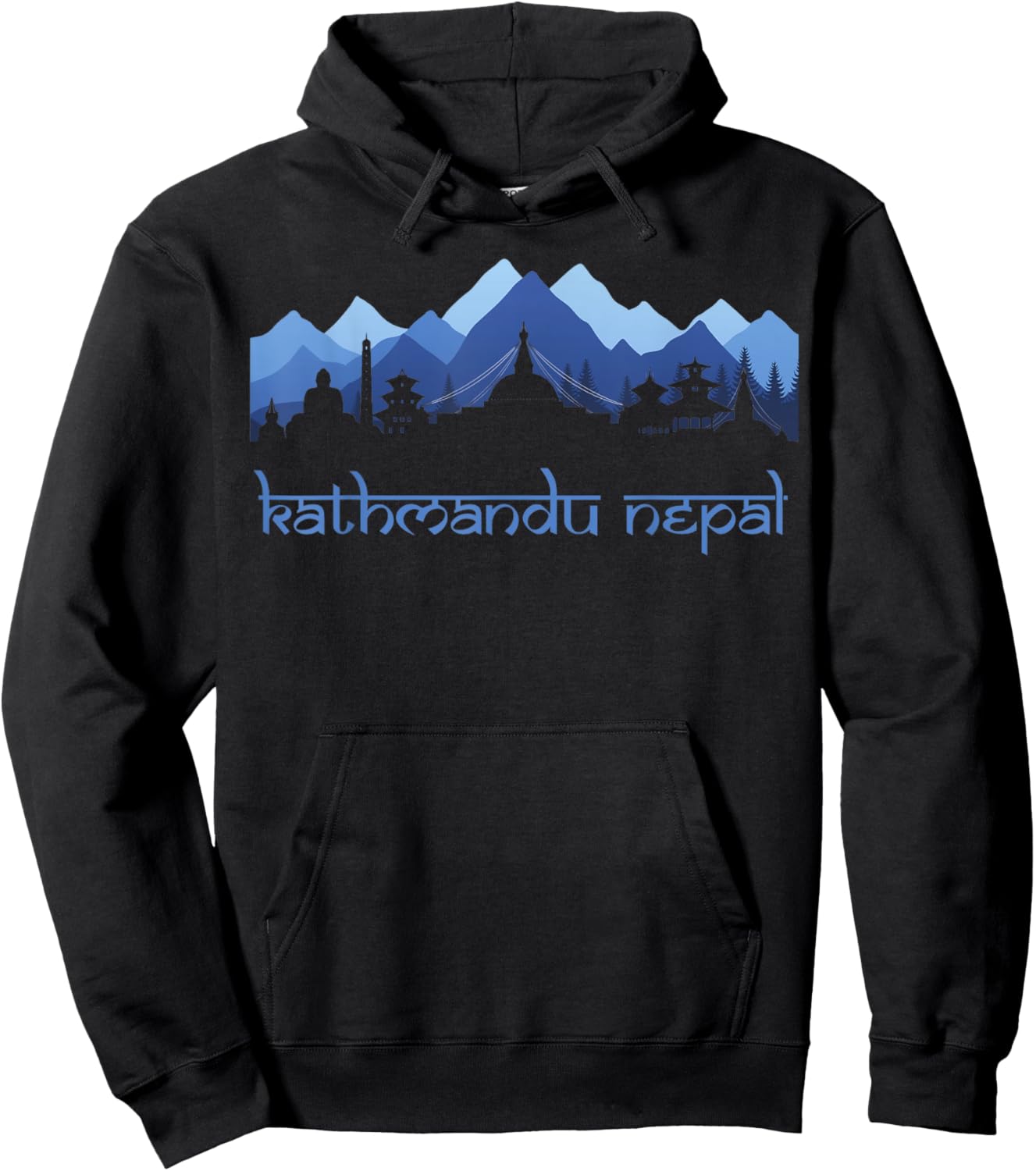Kathmandu Nepal Mount Everest Mountain Outdoor Hiking Lover Hoodie - Hoodie | Black