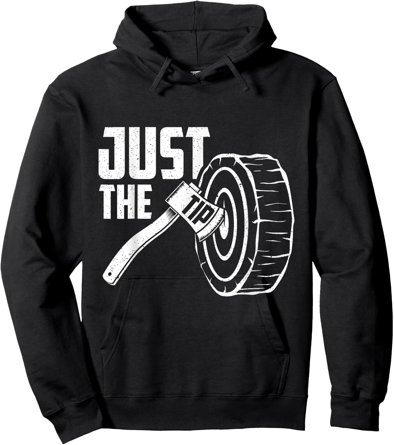Funny Axe Throwing Just The Tip Hoodie - Hoodie | Black
