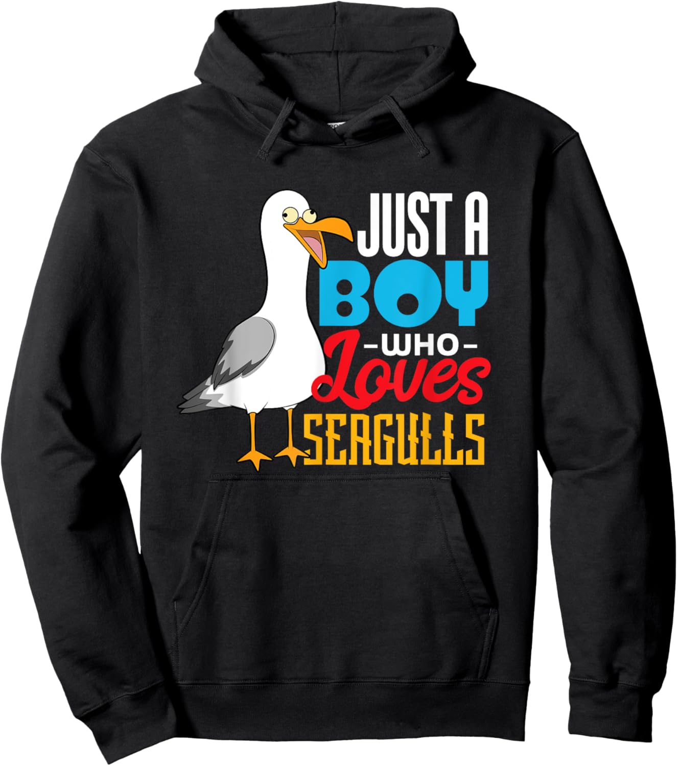 Just A Boy Who Loves Seagulls Hoodie - Hoodie | Black