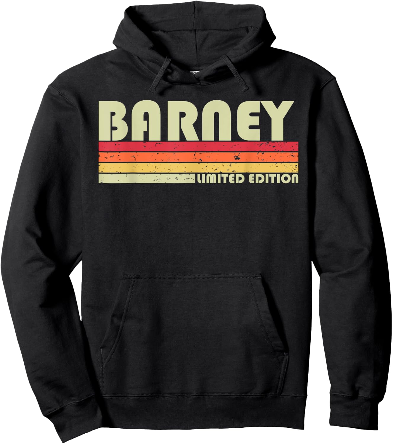 BARNEY Gift Name Personalized Funny Retro Vintage Birthday Hoodie - Hoodie | Black