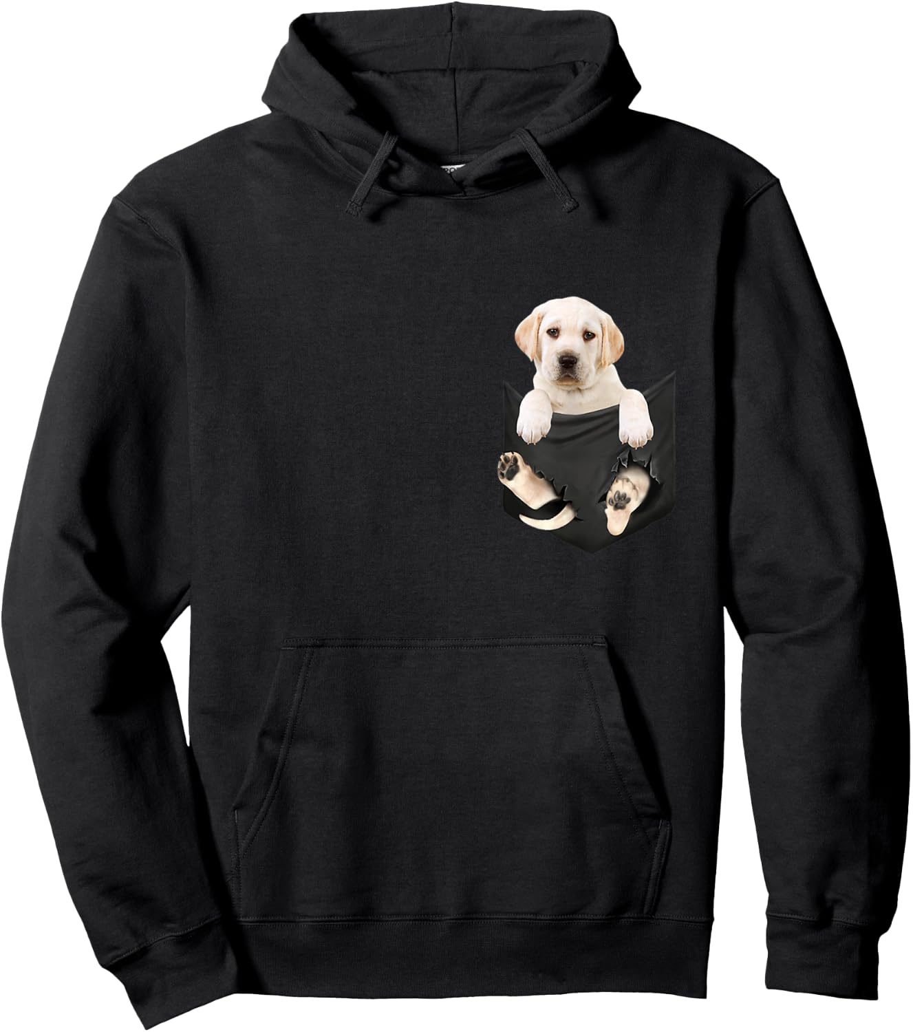 Dog Lovers Gifts White Labrador in a Bag Women Girls Kids Hoodie - Hoodie | Black