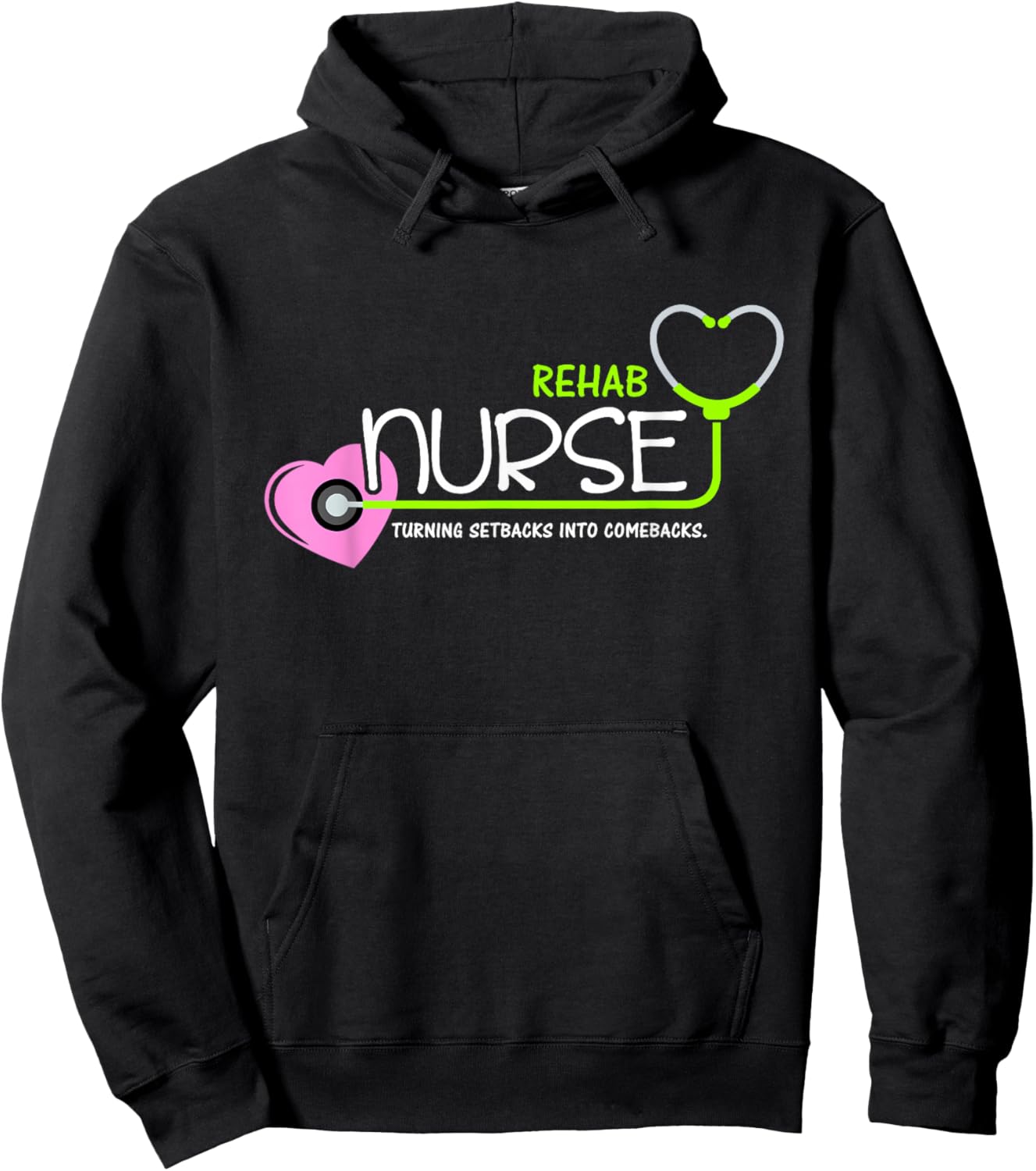 Cute Turning setbacks into comebacks for Rehab Nurse Hoodie - Hoodie | Black