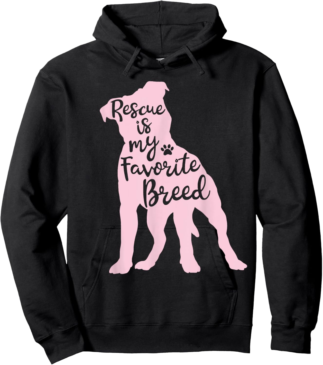 Pitbull Rescue Is my Favorite Breed Dog Pit Bull Mama Hoodie - Hoodie | Black