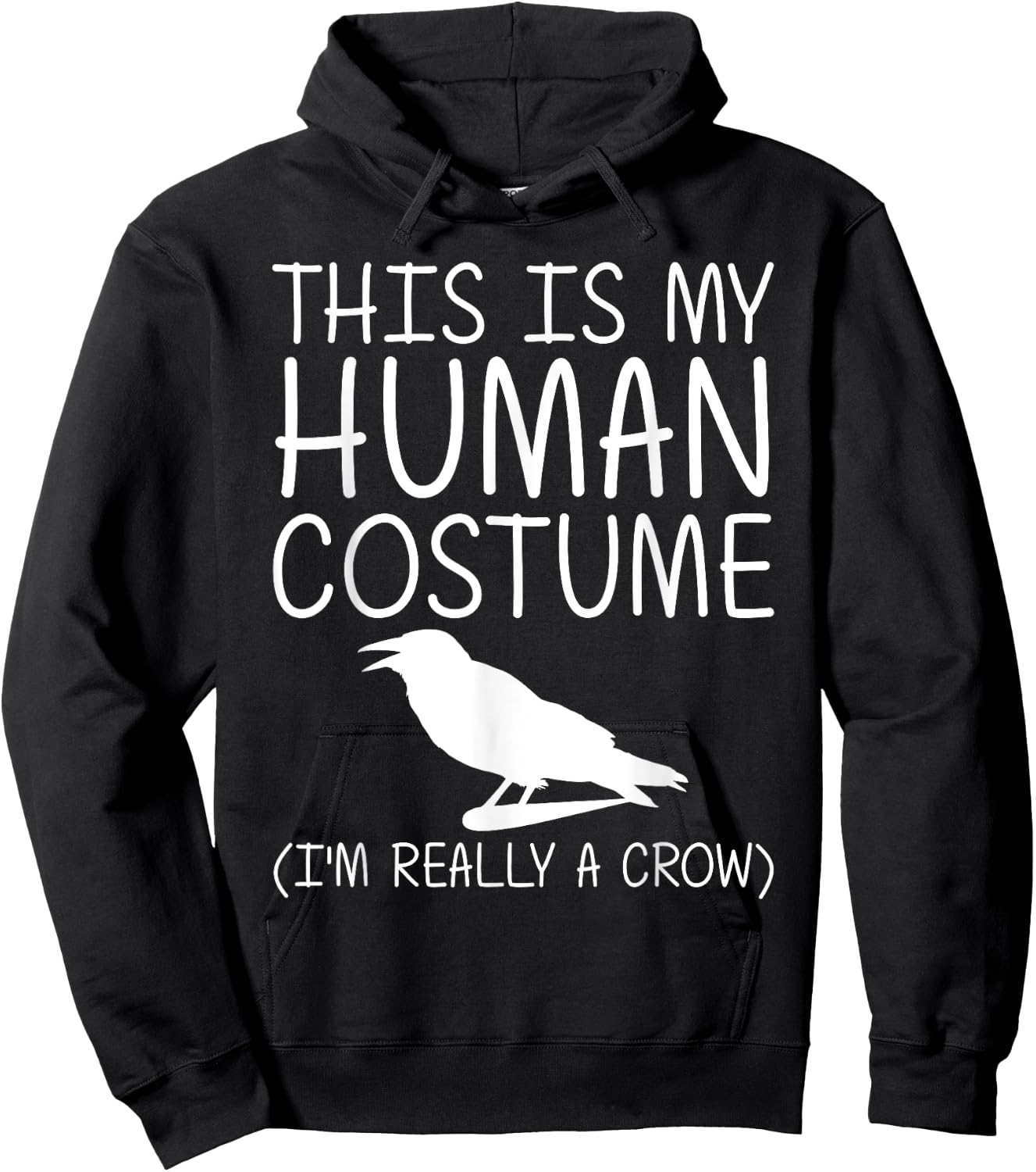 Crow Easy Halloween Human Costume Raven Bird DIY Gift Hoodie - Hoodie | Black