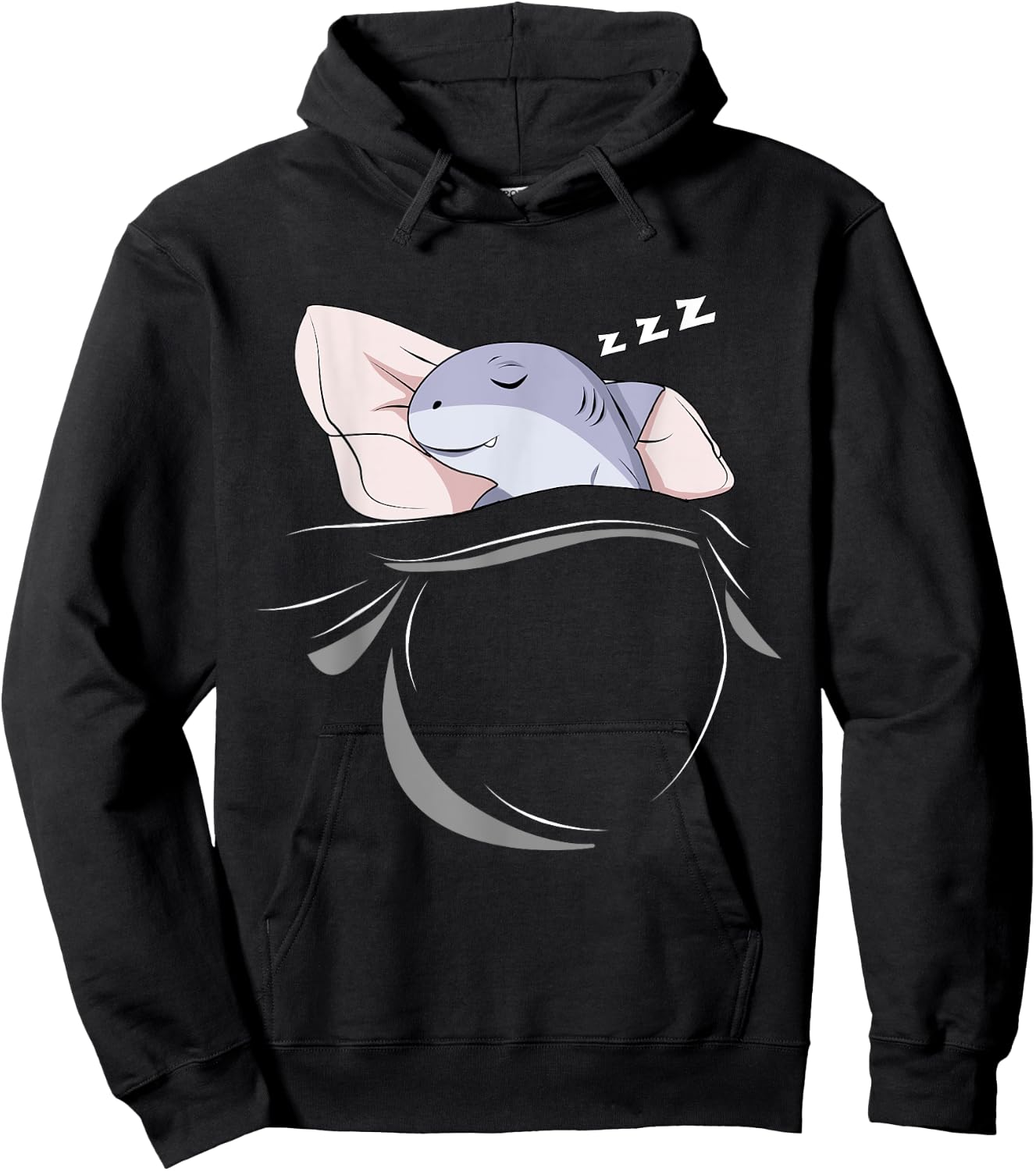 Shark Sleeping Animal Pajamas Nap PJs Outfit Gift Shark Hoodie - Hoodie | Black