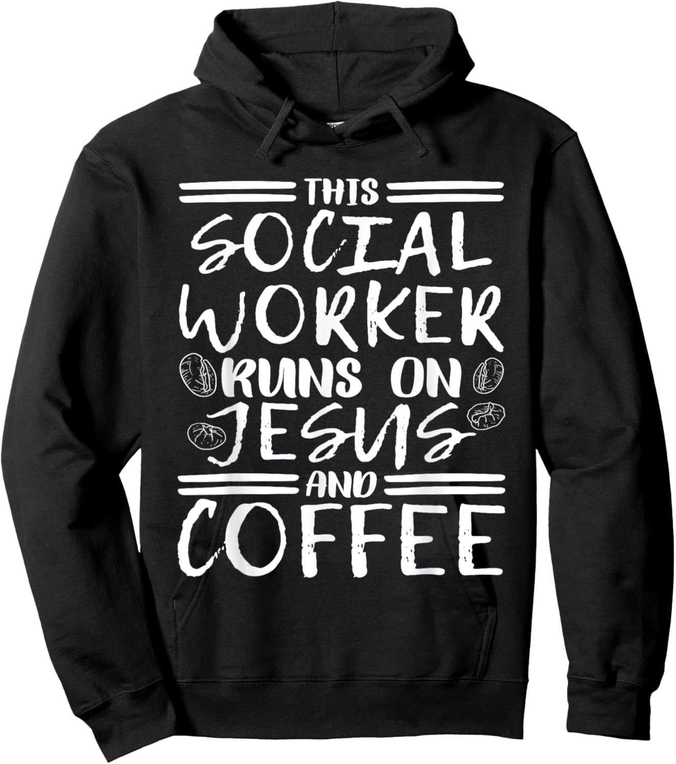 This Social Worker Runs On Jesus, Christian Social Worker Hoodie - Hoodie | Black