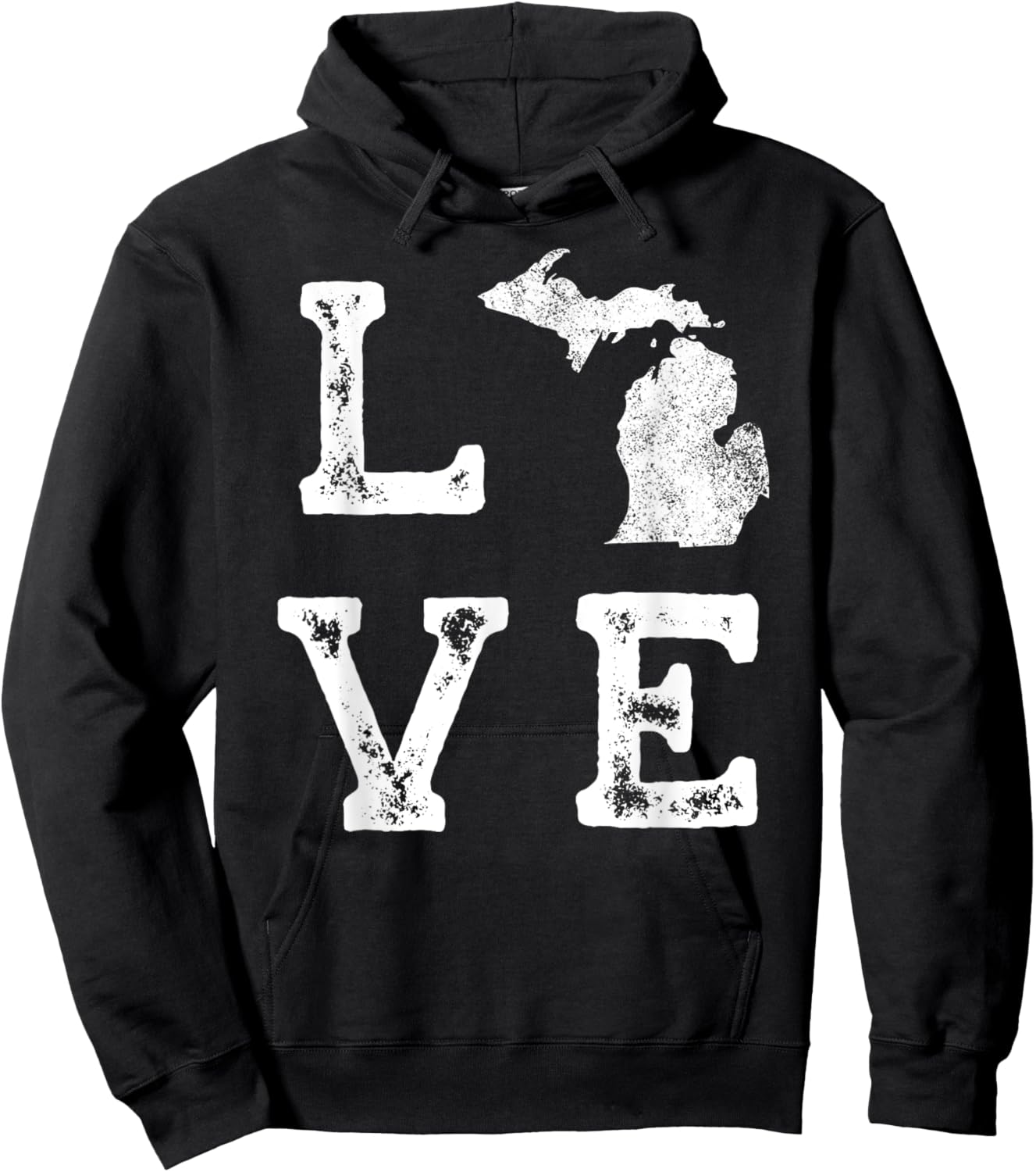 Great Lakes State Love Michigan Vacations Camping Hiking Hoodie - Hoodie | Black