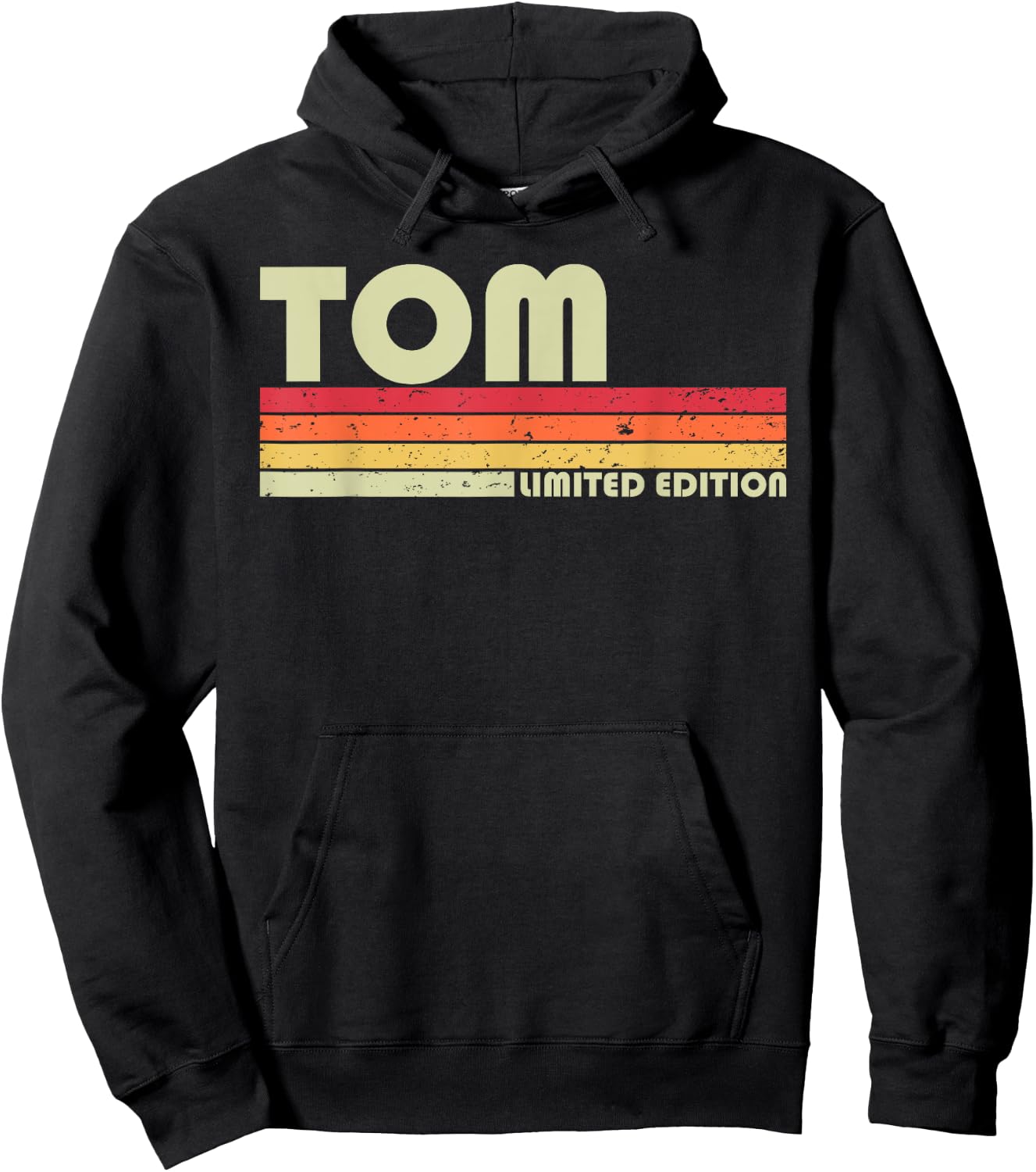 TOM Gift Name Personalized Funny Retro Vintage Birthday Hoodie - Hoodie | Black