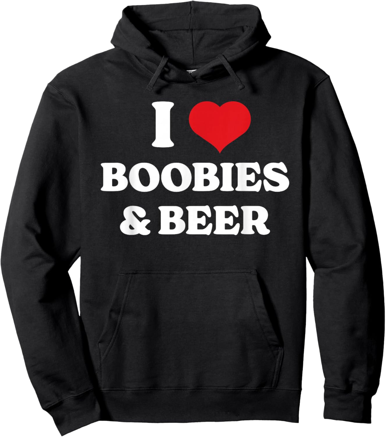 Funny I Heart (Love) Boobies And Beer humor Hoodie - Hoodie | Black