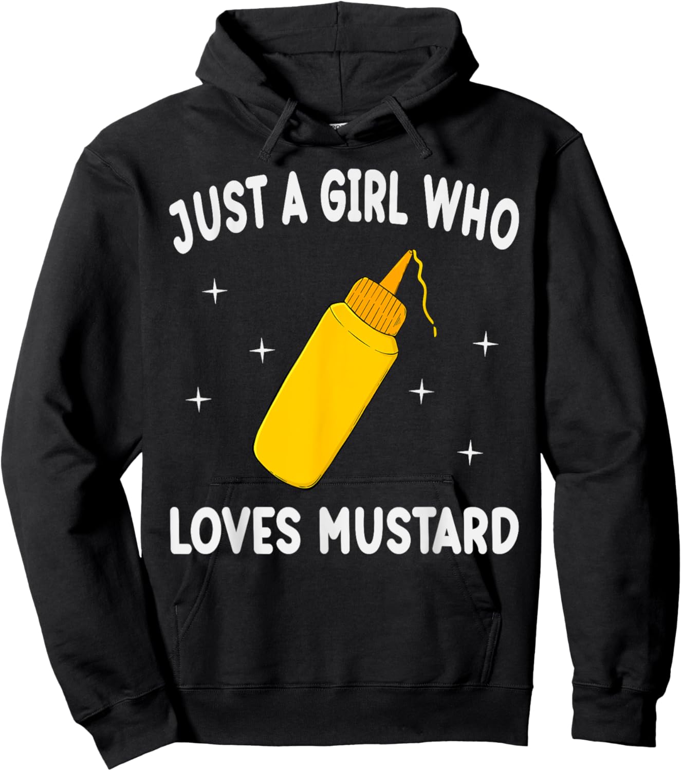 Just A Girl Who Loves Mustard Funny Mustard Lover Gift Hoodie - Hoodie | Black
