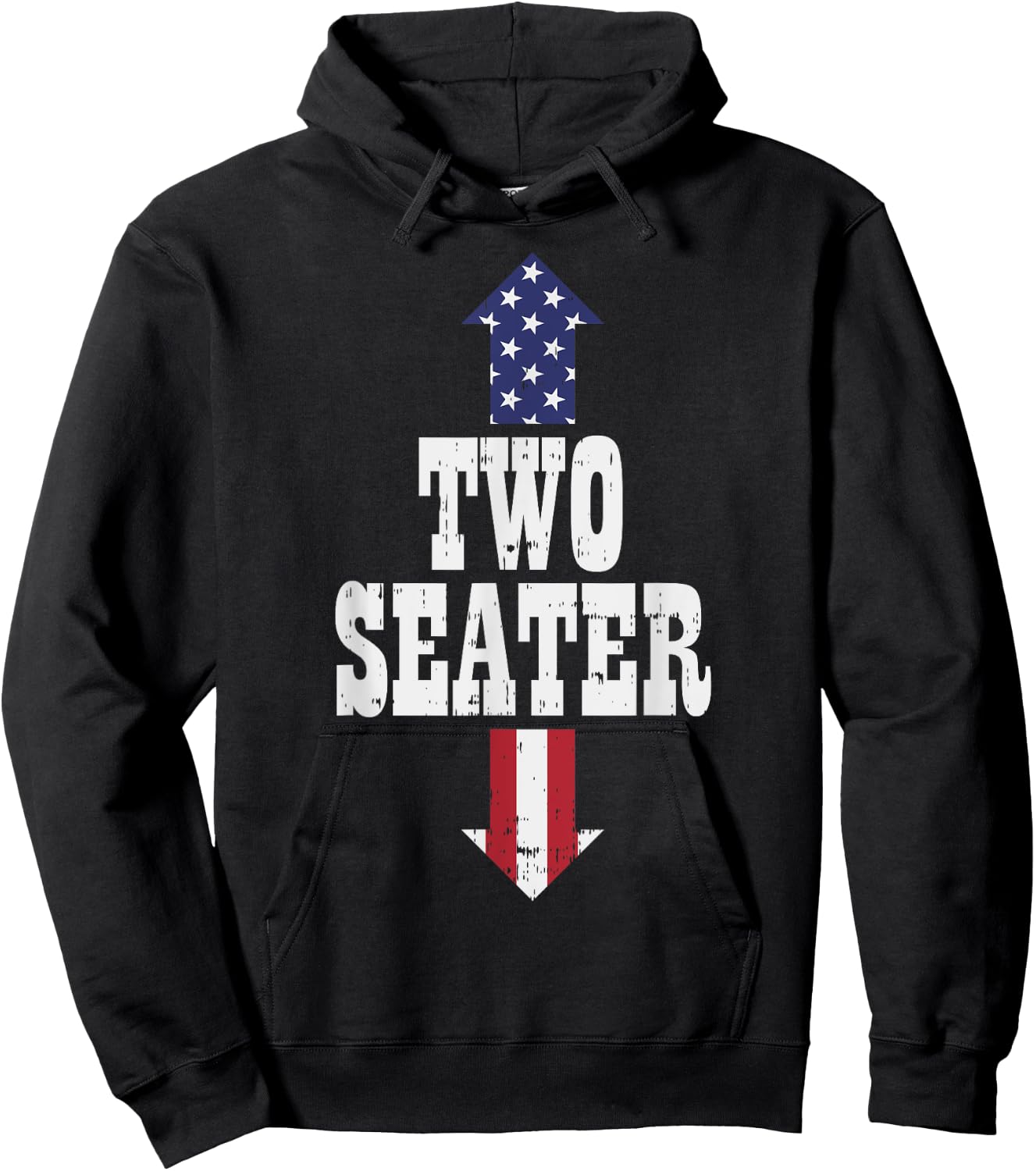Two Seater Funny USA 4th Of July Party Naughty Adult Gift Hoodie - Hoodie | Black