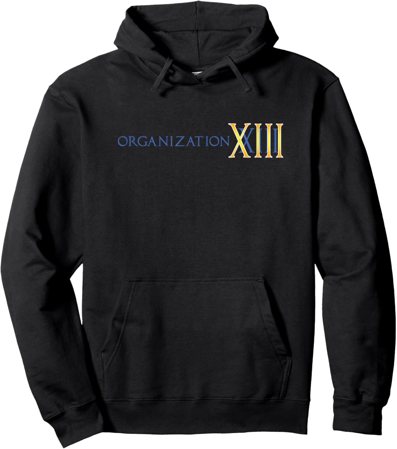 Disney Kingdom Hearts Organization XIII Big Chest Text Logo Hoodie - Hoodie | Black