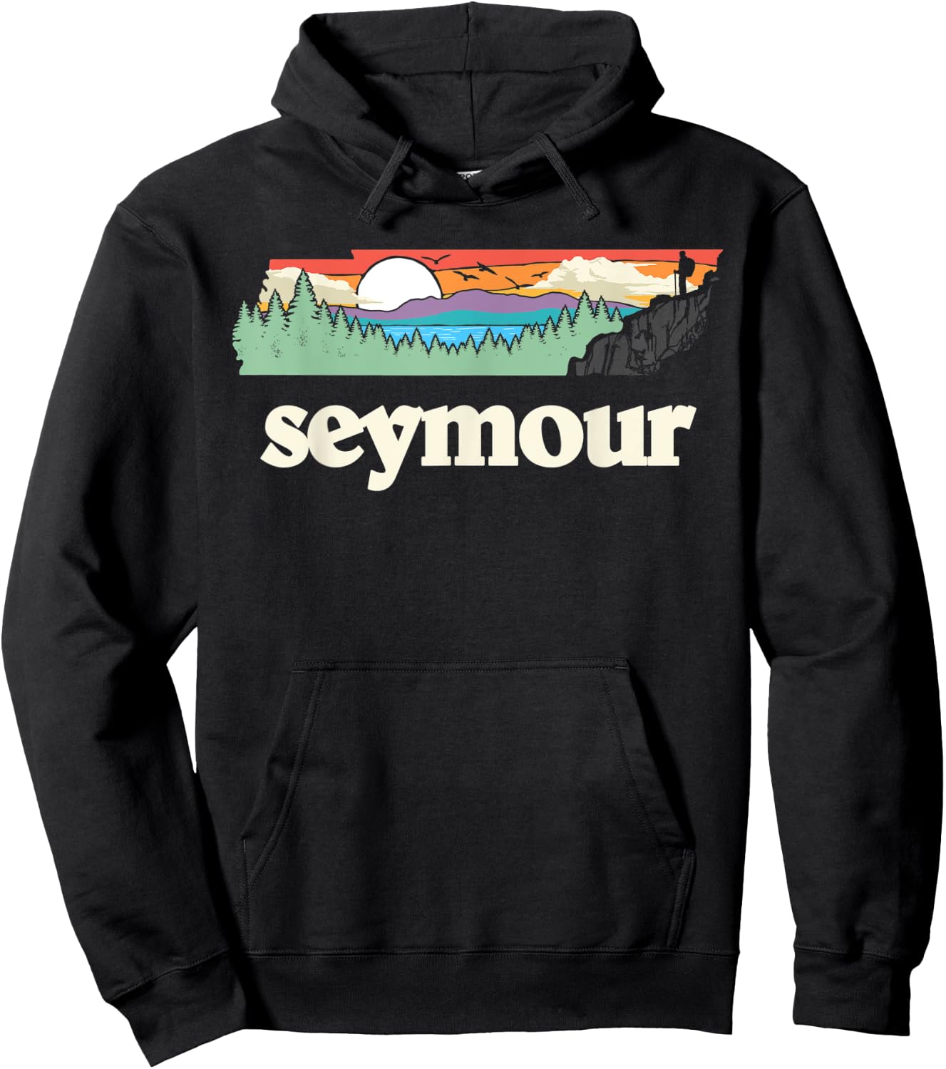 Seymour Tennessee Outdoors Retro Nature Graphic Hoodie - Hoodie | Black