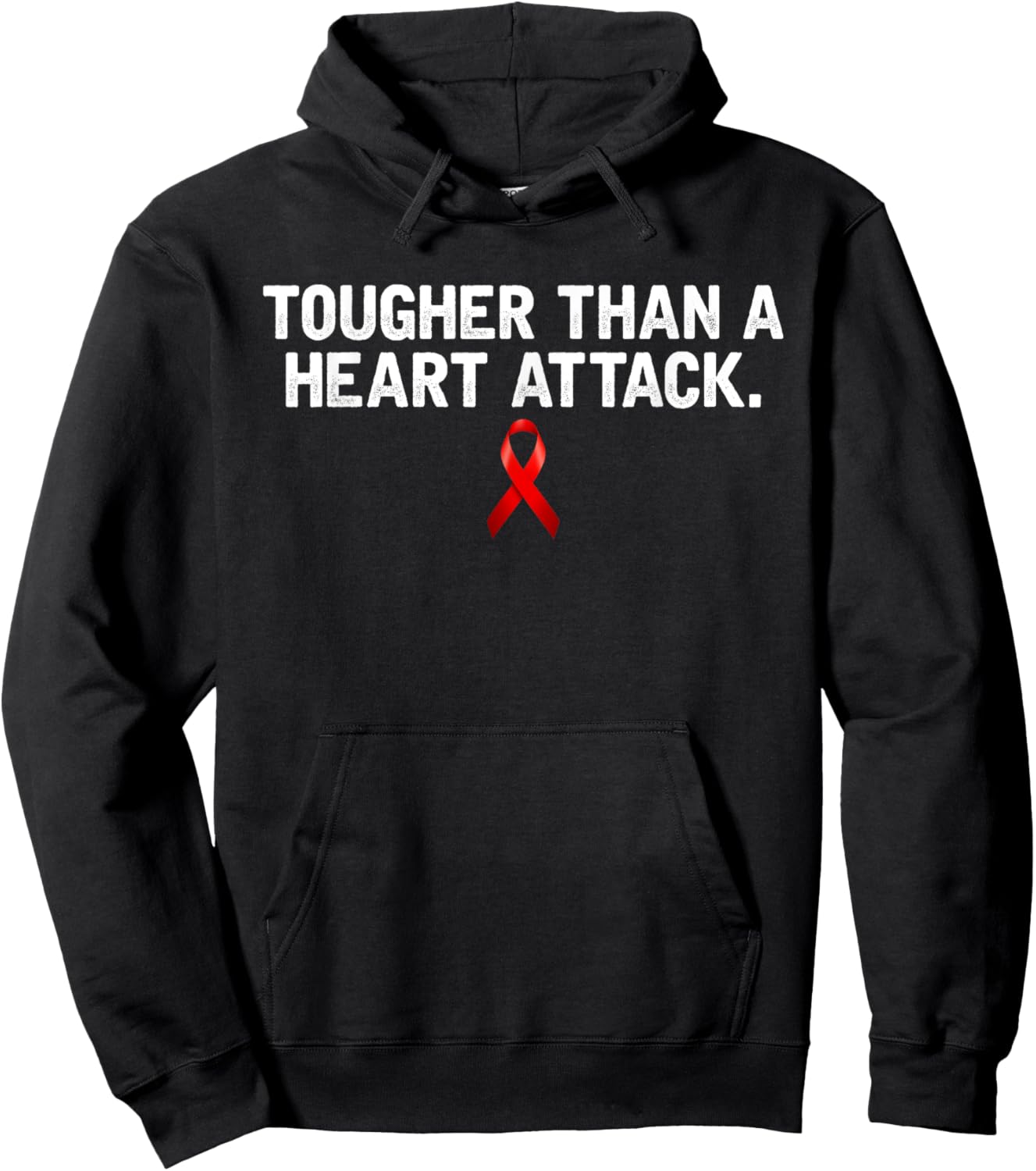 Tougher Than A Heart Attack Heart Disease Awareness Hoodie - Hoodie | Black
